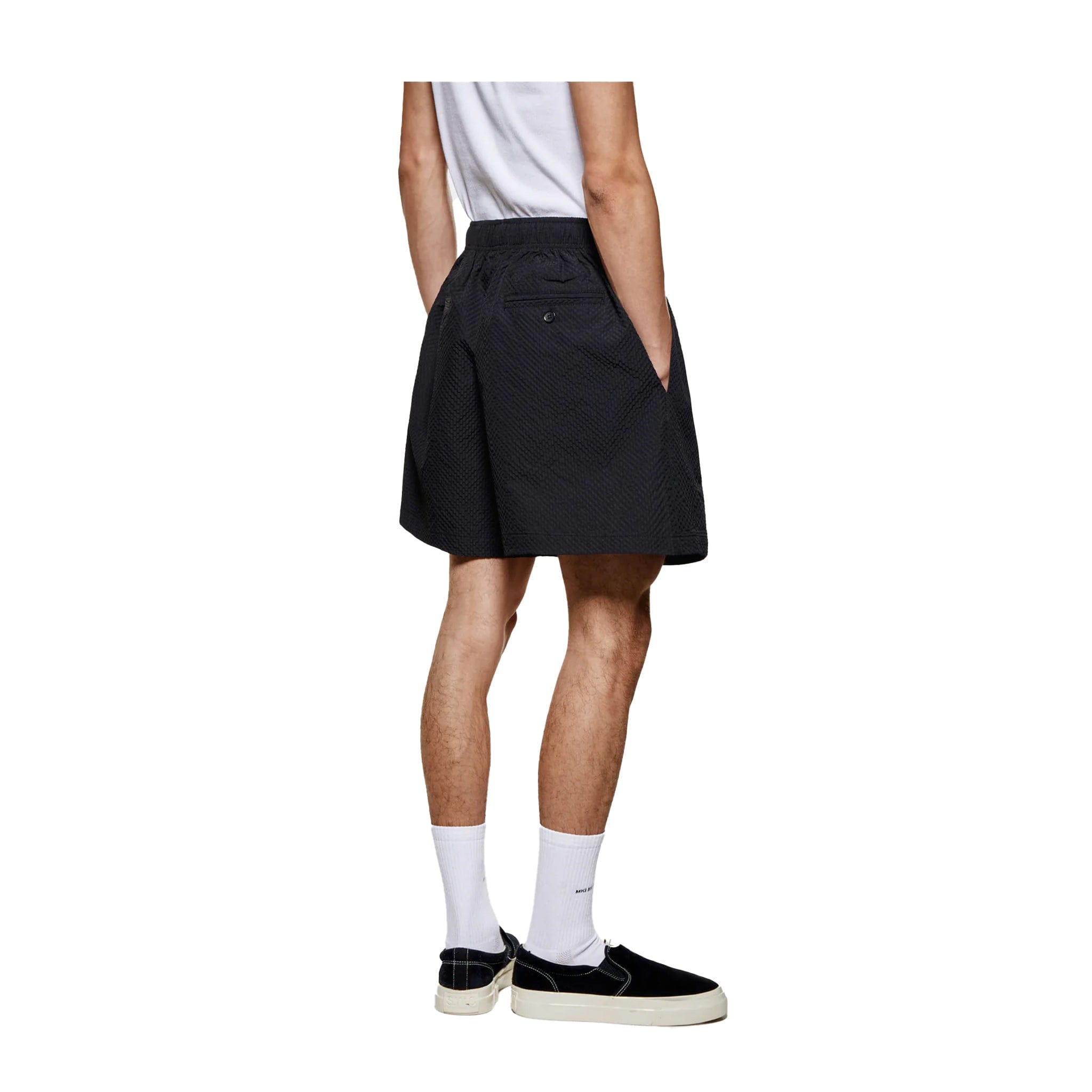 Bunka SEERSUCKER SHORTS - BLACK