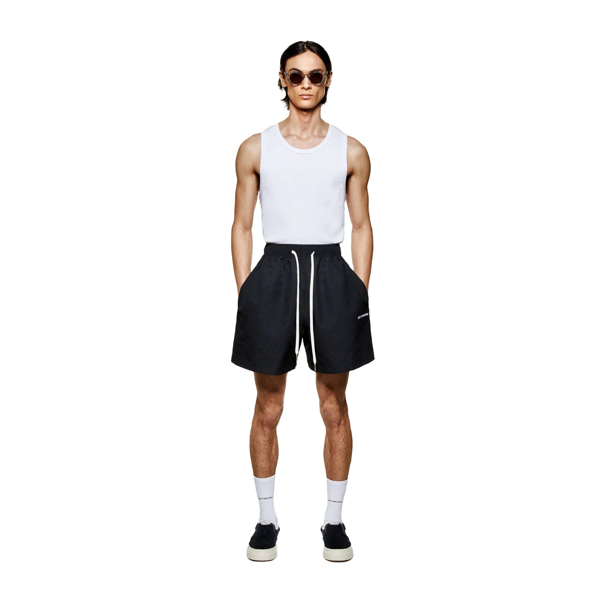Bunka SEERSUCKER SHORTS - BLACK