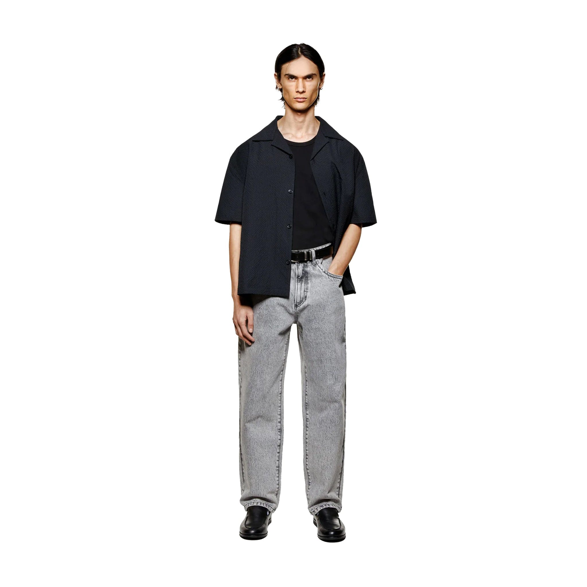 Vacation SEERSUCKER VACATION SHIRT - BLACK