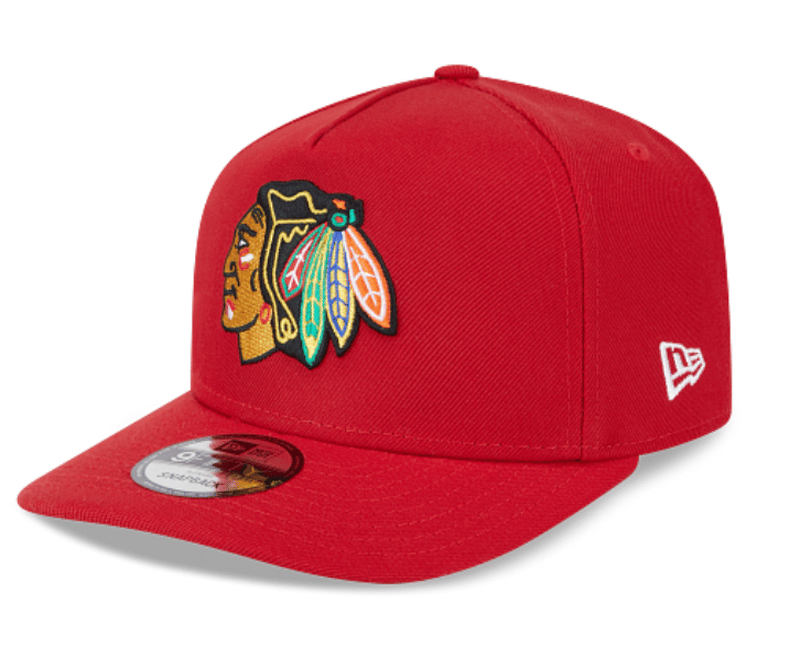 Chicago Black Hawks NHL New Era 9Fifty A Frame Snapback Hat (Red)