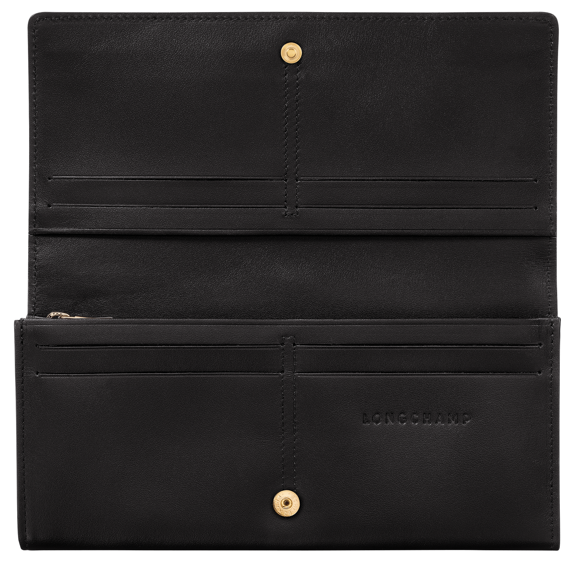 Long Champ Longchamp Le Roseau Long continental wallet Black