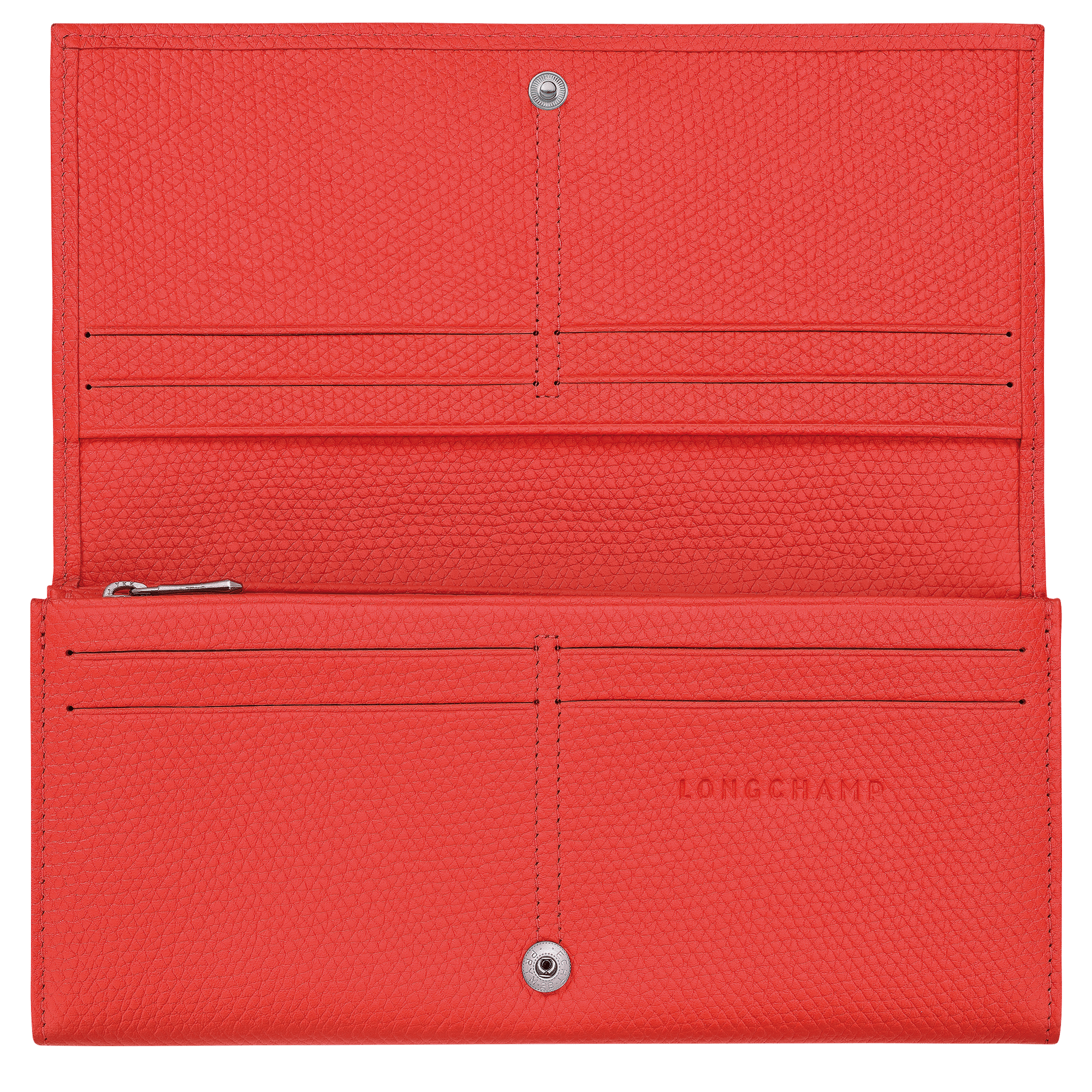 Long Champ Longchamp Le Roseau Long continental wallet Vermilion