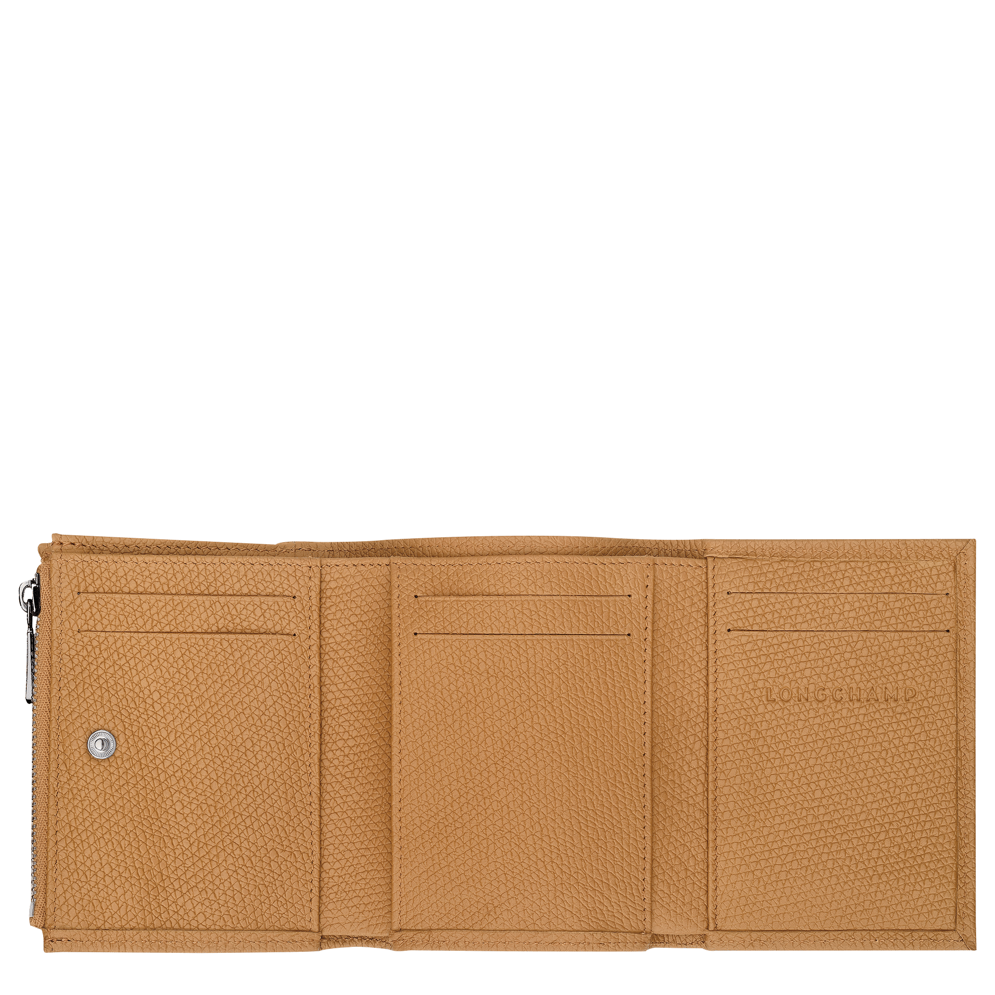 Long Champ Longchamp Le Roseau Compact wallet Walnut