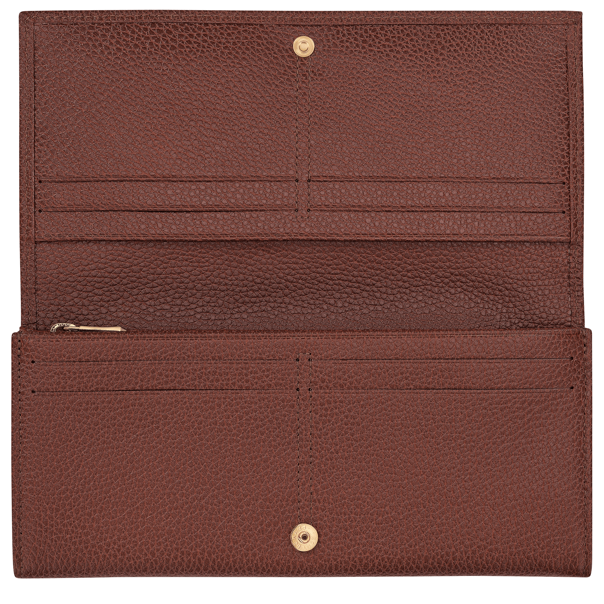 Long Champ Longchamp Le Foulonné Long continental wallet Coffee