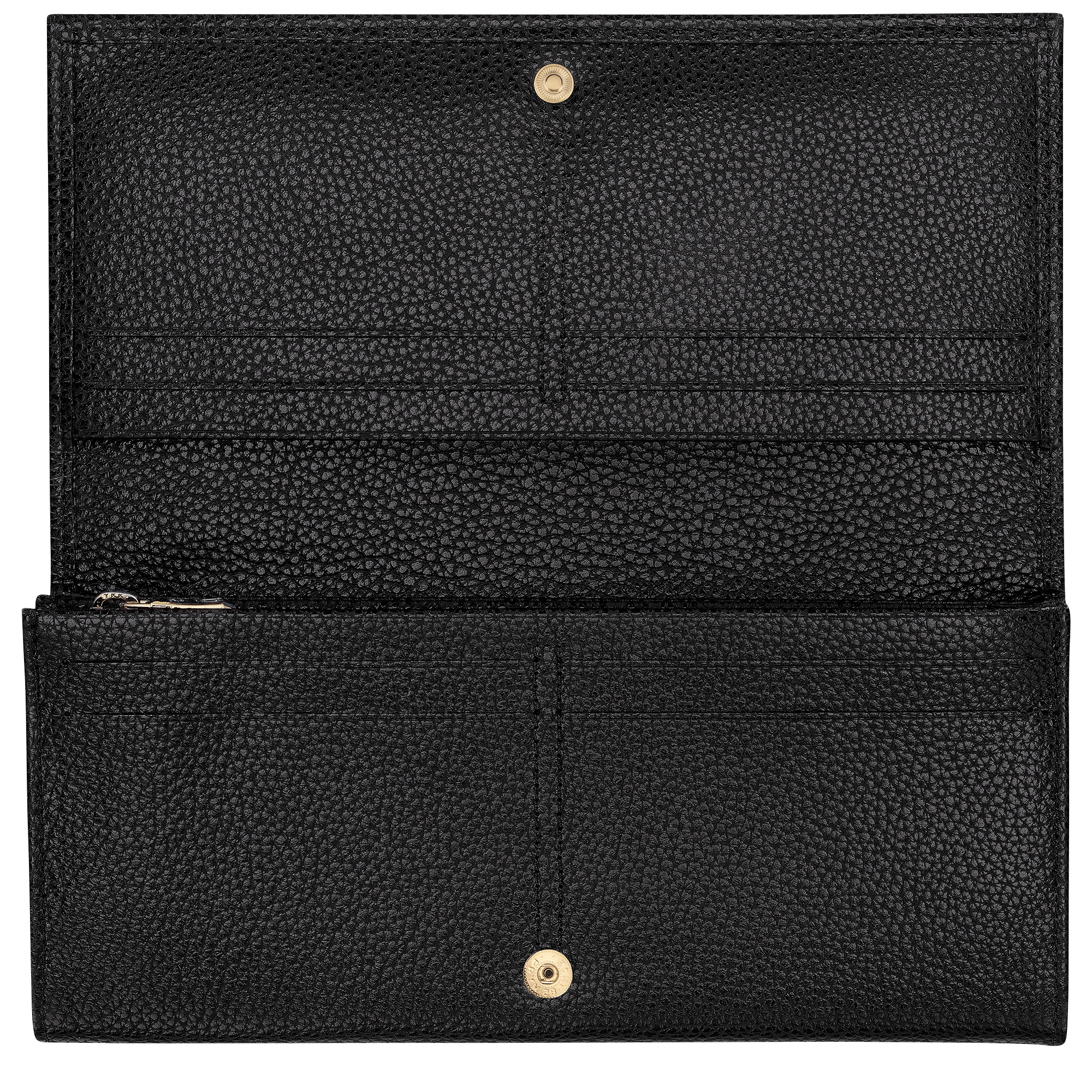 Long Champ Longchamp Le Foulonné Long continental wallet Black