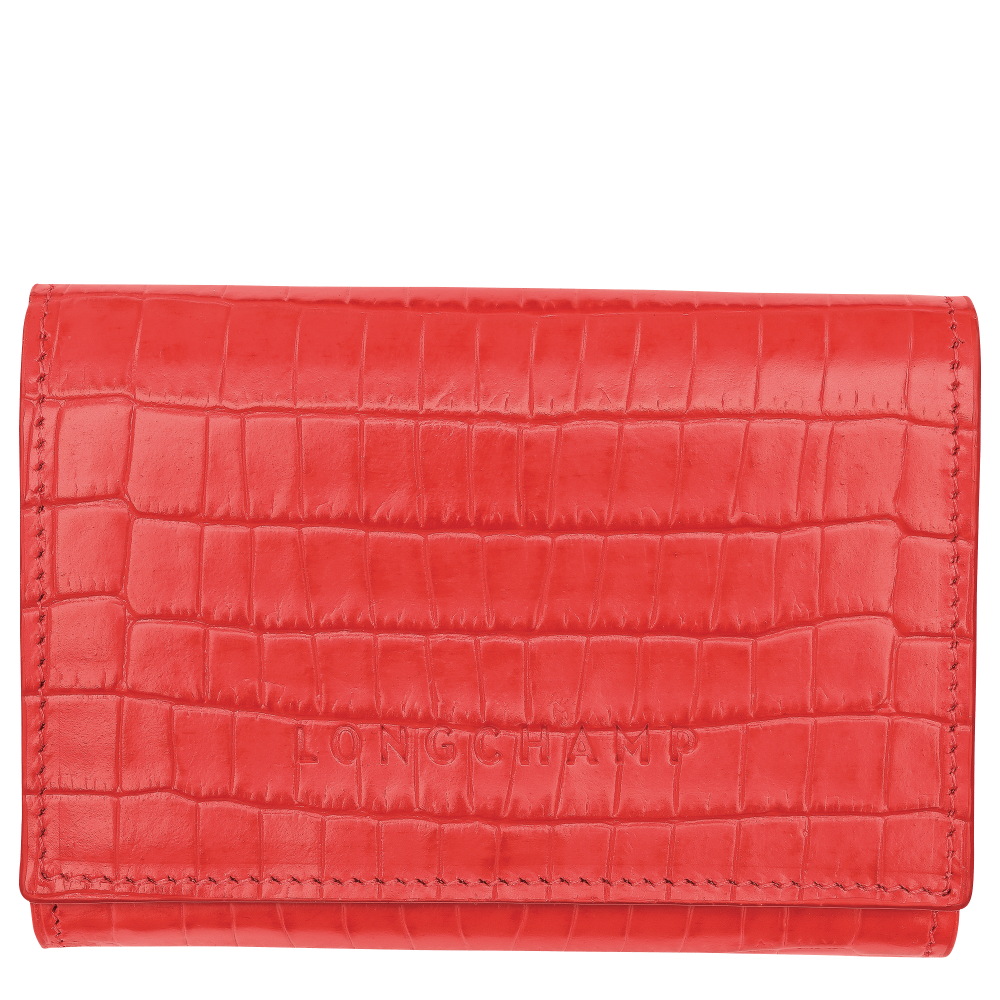 Long Champ Longchamp Longchamp Pocket Compact wallet Vermilion