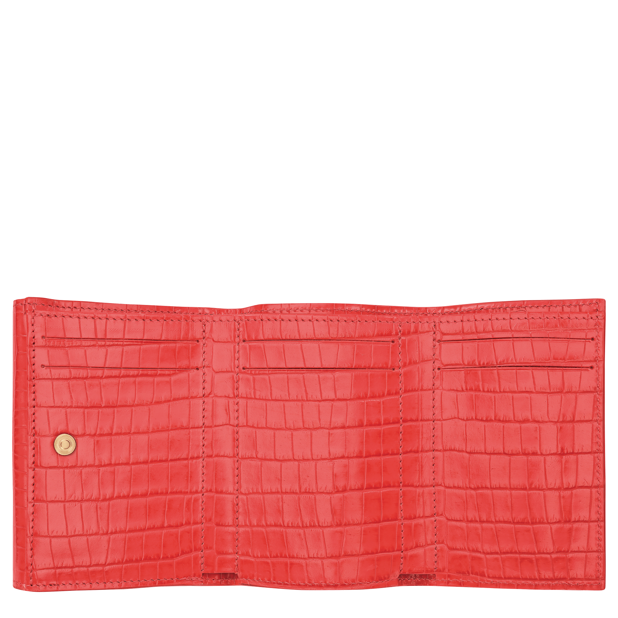 Long Champ Longchamp Longchamp Pocket Compact wallet Vermilion