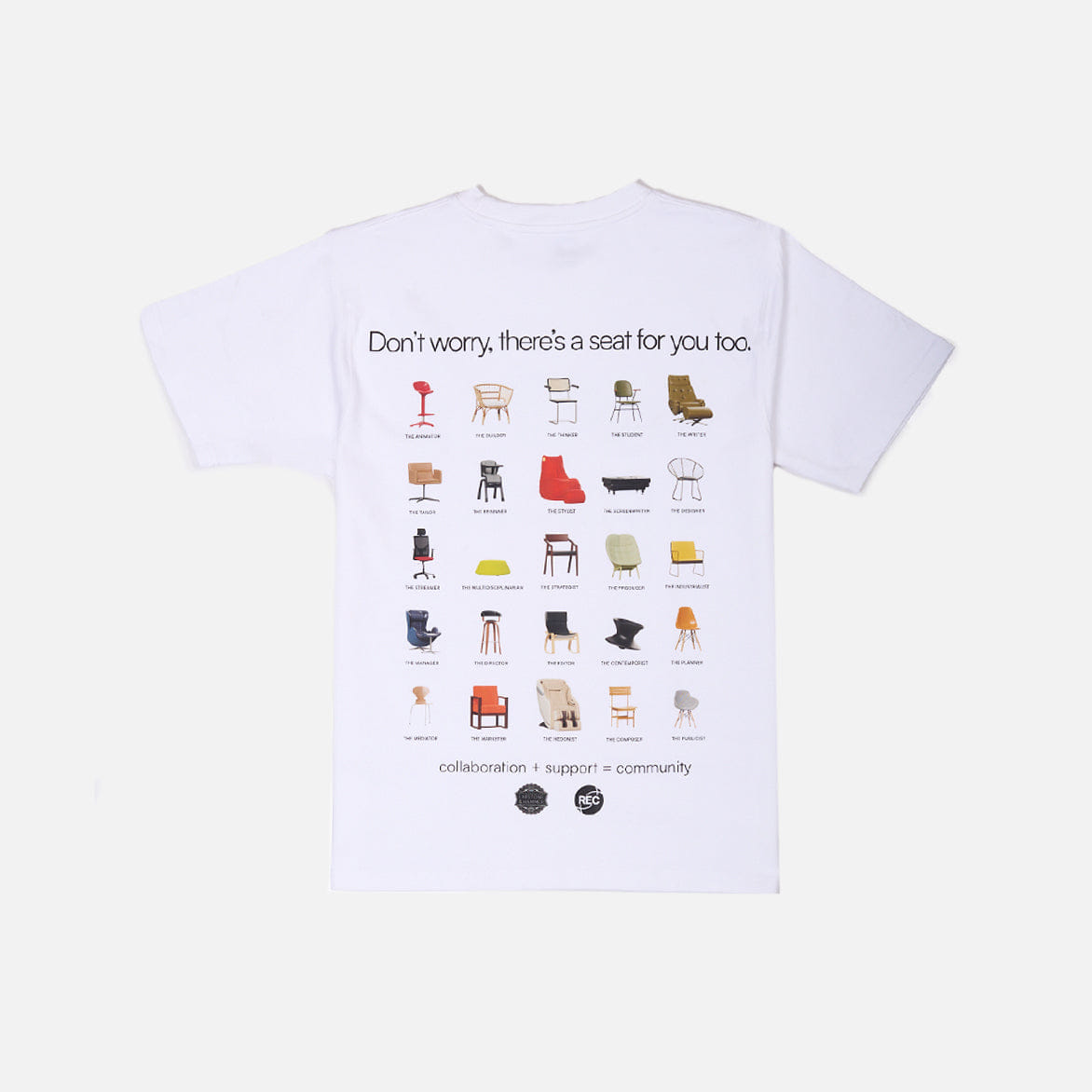 Lapstone & Hammer REC PHILLY x LAPSTONE A SEAT AT THE TABLE T-Shirt - WHITE