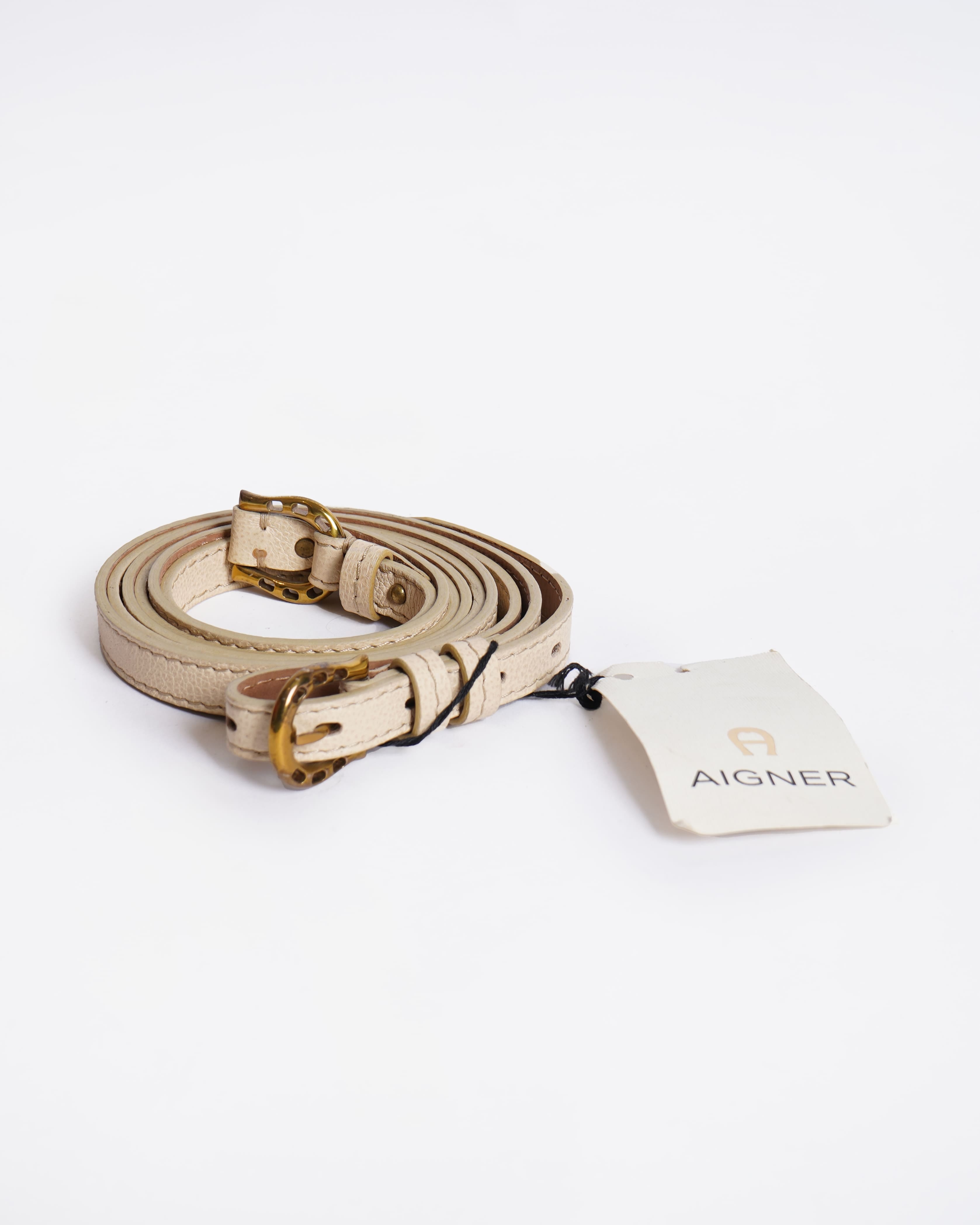 Aigner beige bag belt