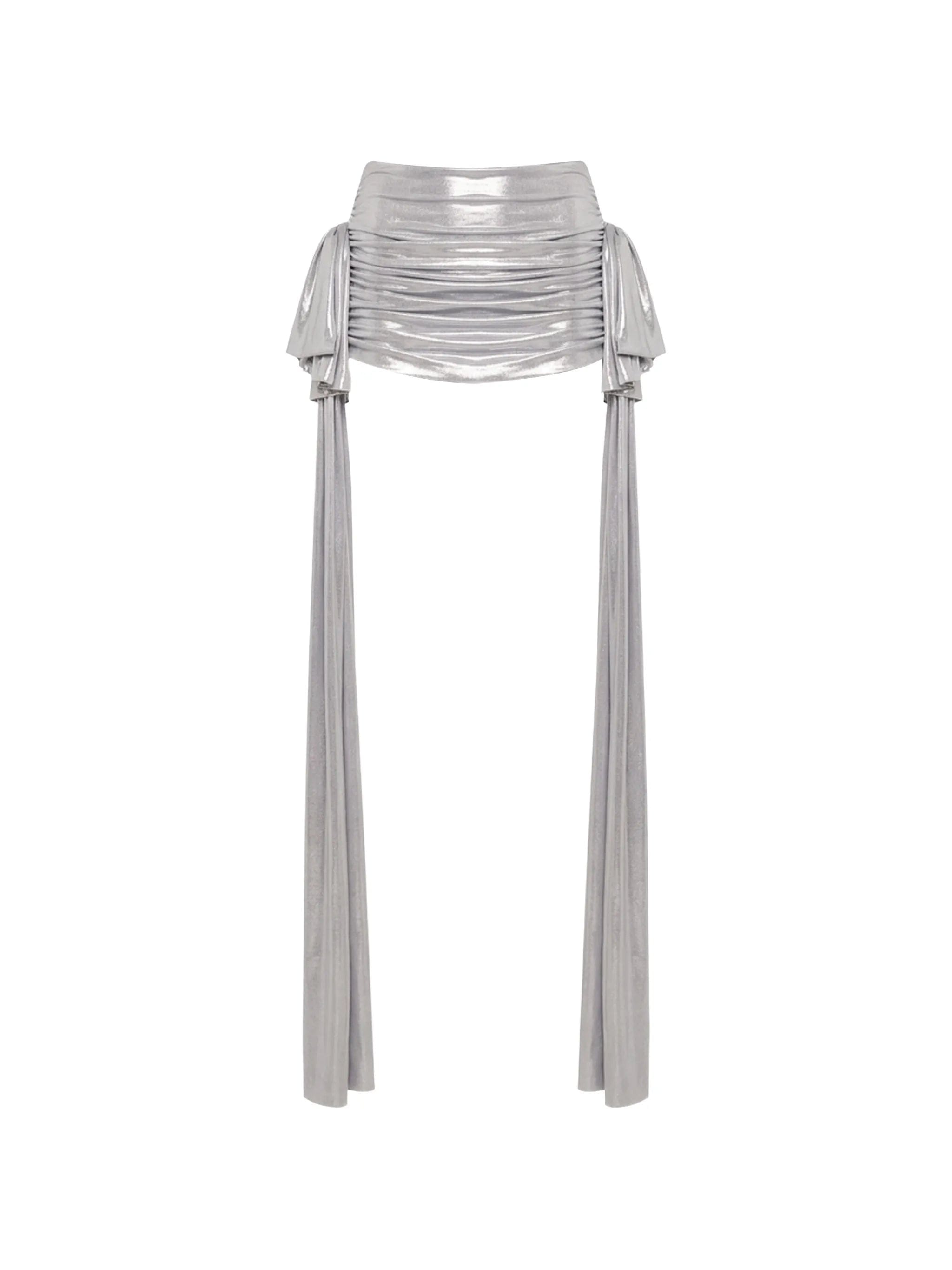 Norma Kamali Norma Bill Pickleball bow - detail mini skirt