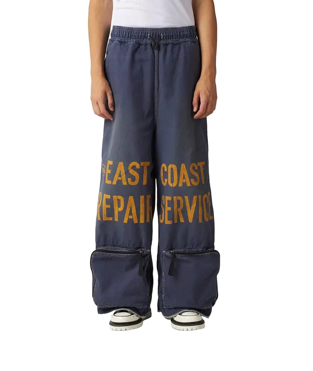 Kapital Canvas East Repair Track Pants Blue