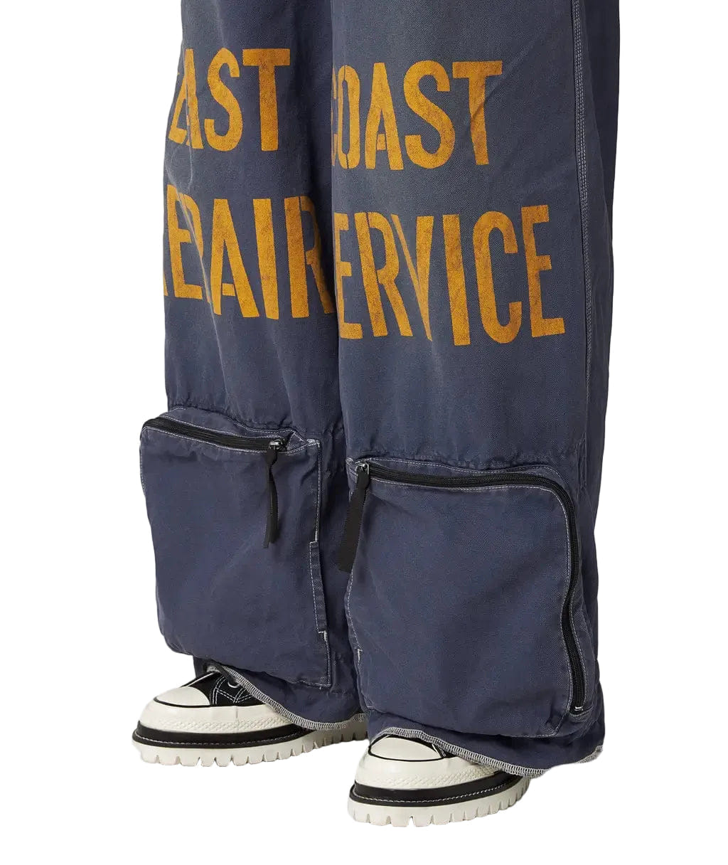 Kapital Canvas East Repair Track Pants Blue