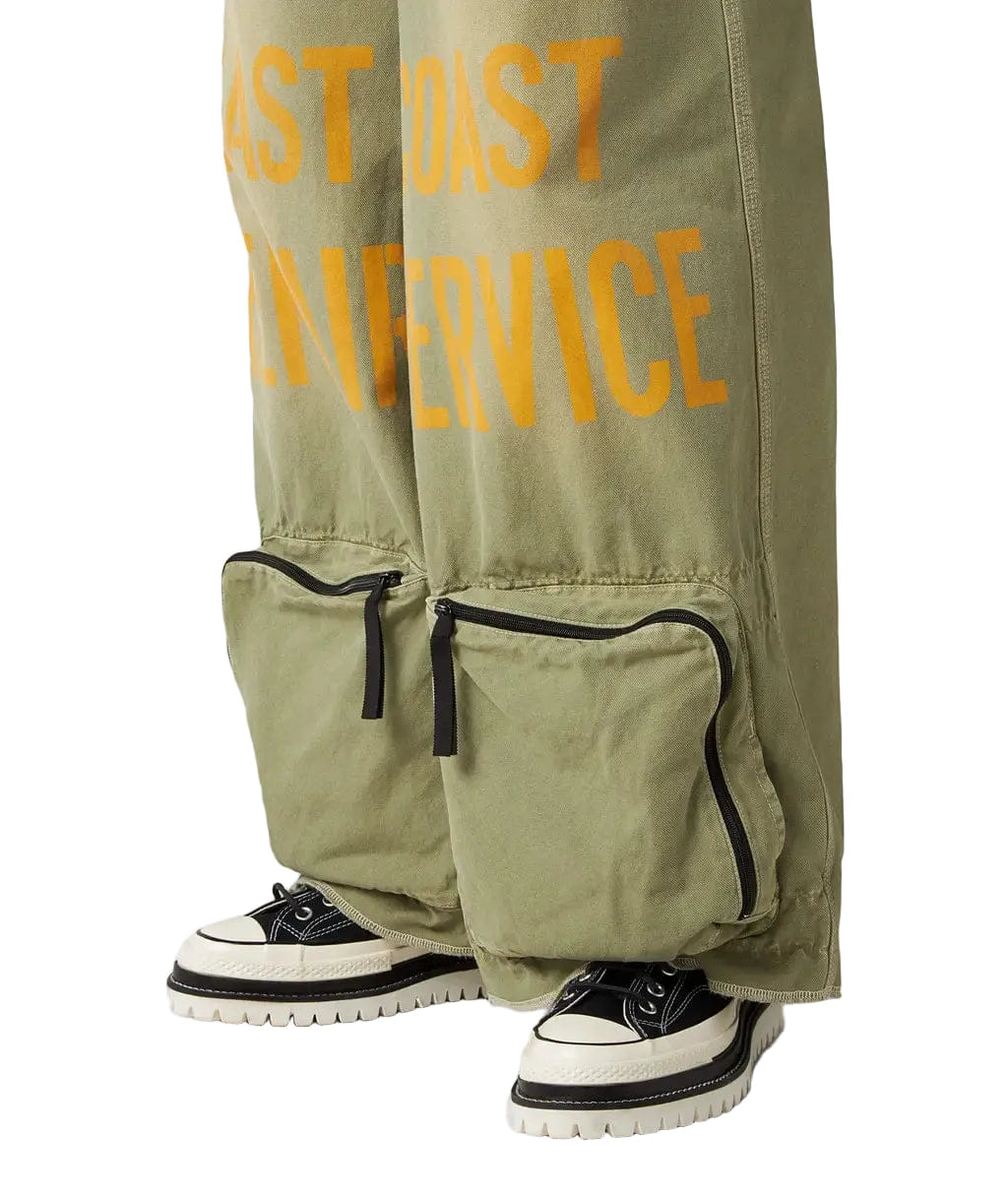 Kapital Canvas East Repair Track Pants Green