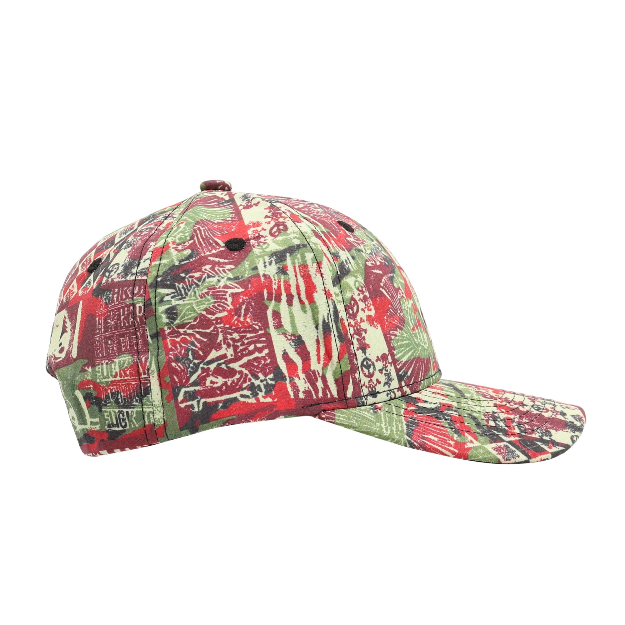 Fuck This Industry Camo Collage Hat - Red