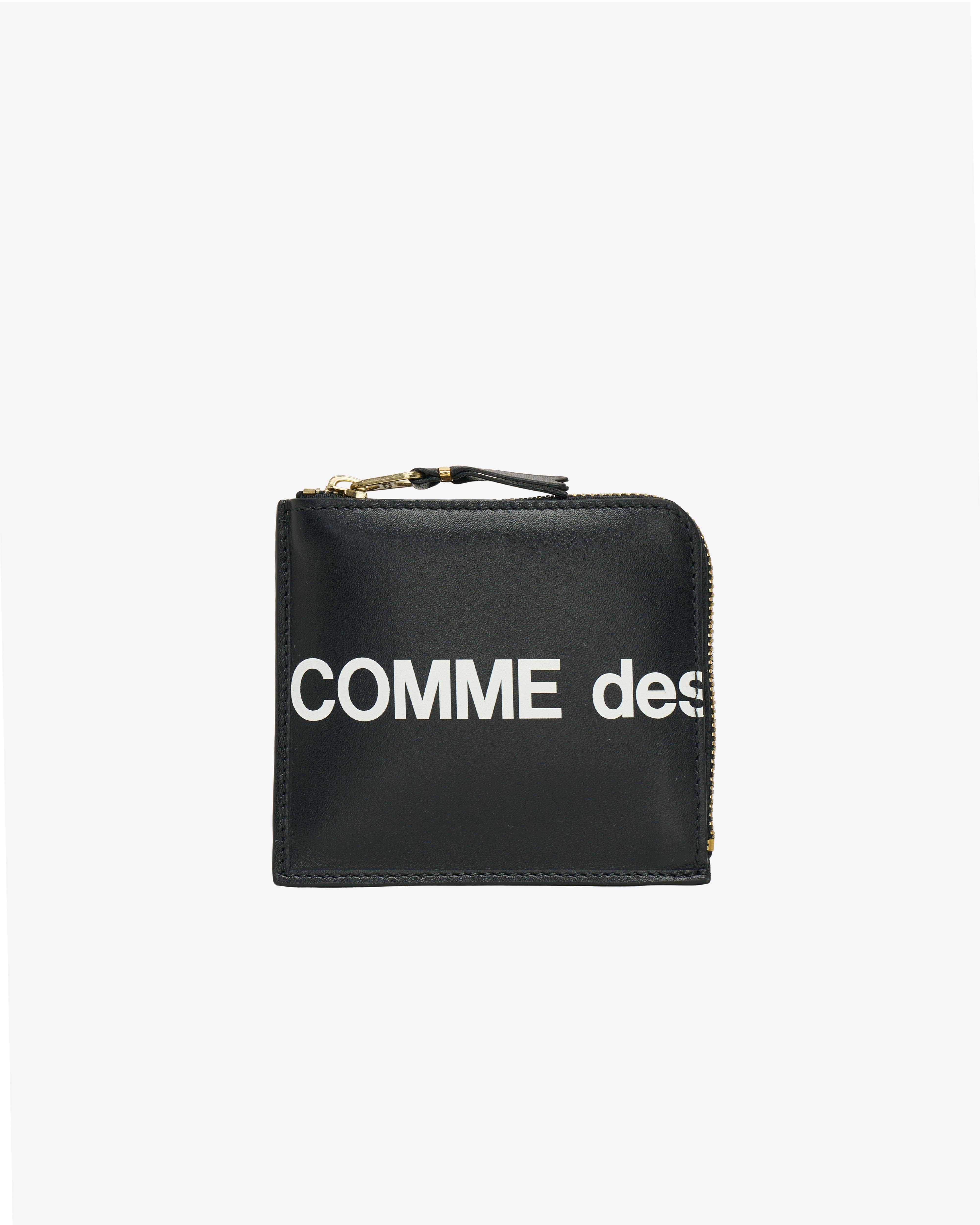 CDG Wallet - Huge Logo L - Shape Zip - (Black)