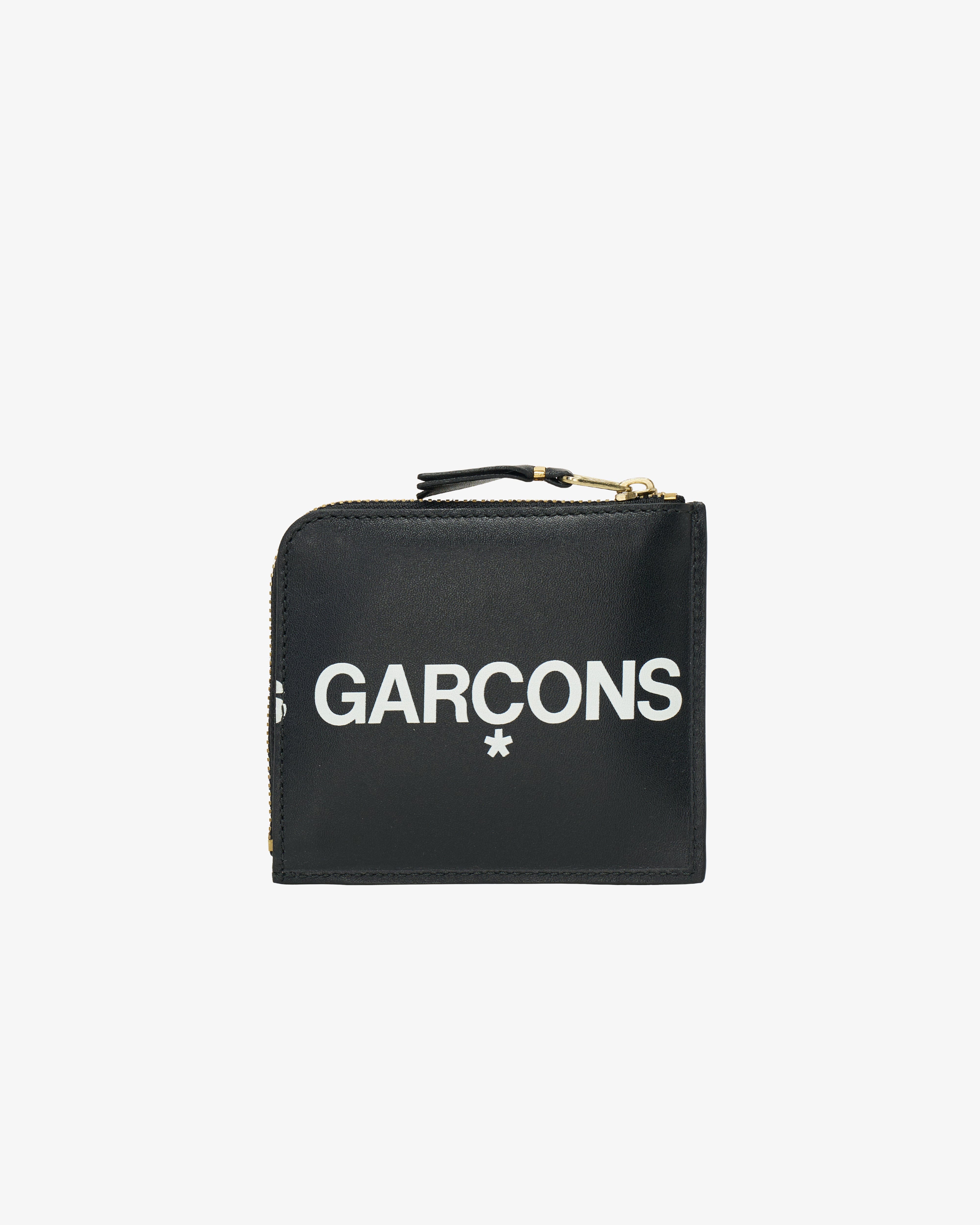 CDG Wallet - Huge Logo L - Shape Zip - (Black)