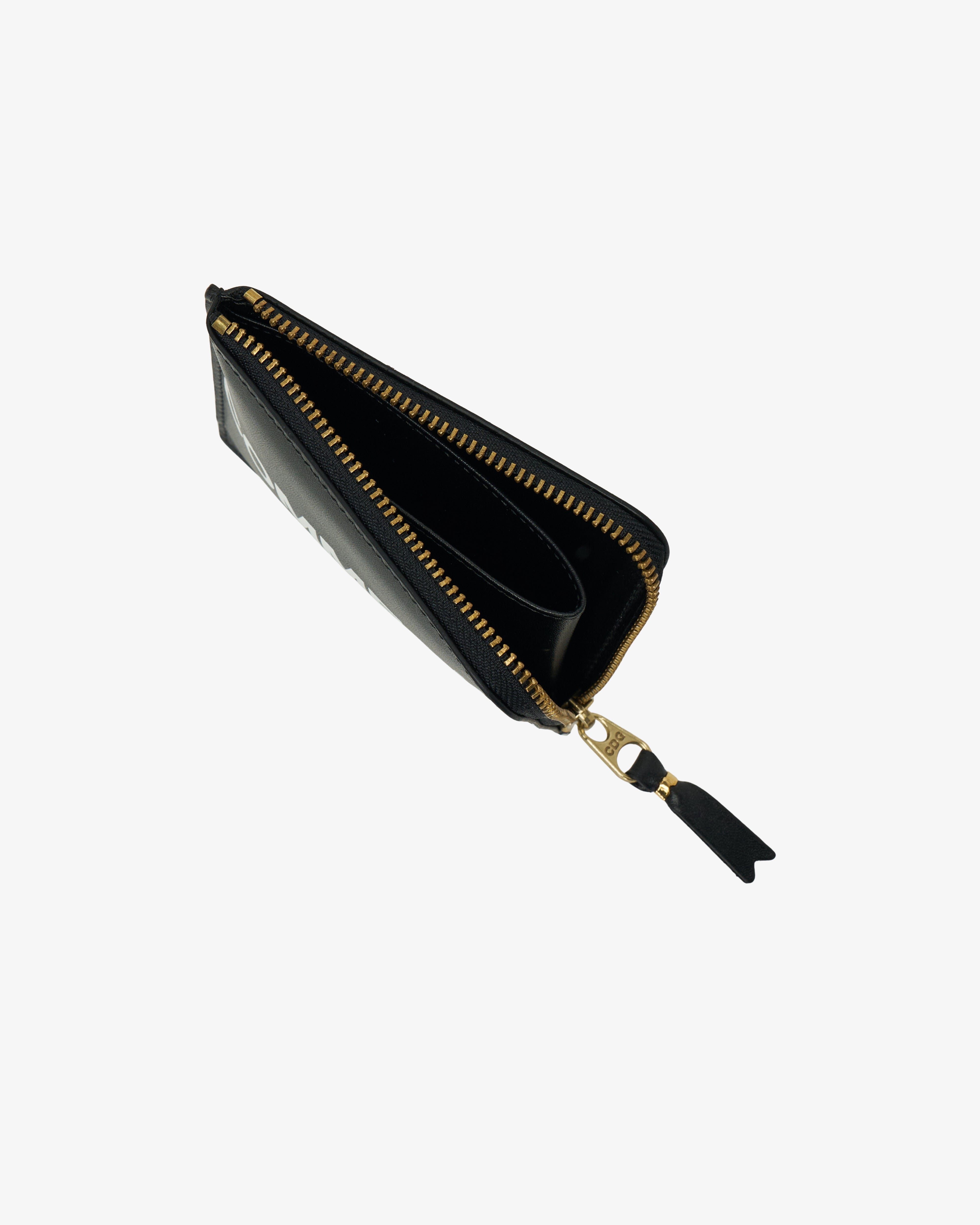 CDG Wallet - Huge Logo L - Shape Zip - (Black)