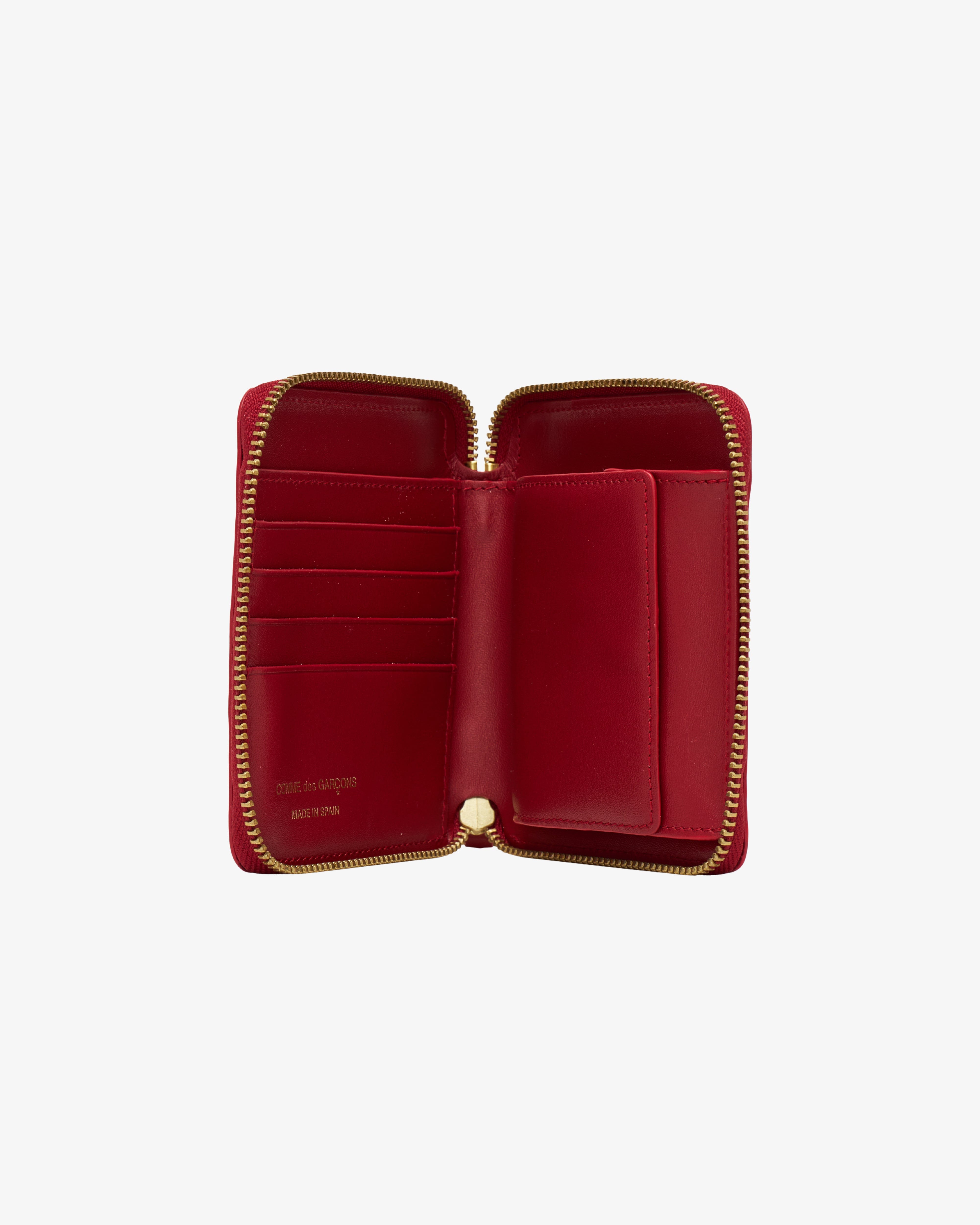 CDG Wallet - Classic Big U - Zip - (Red)