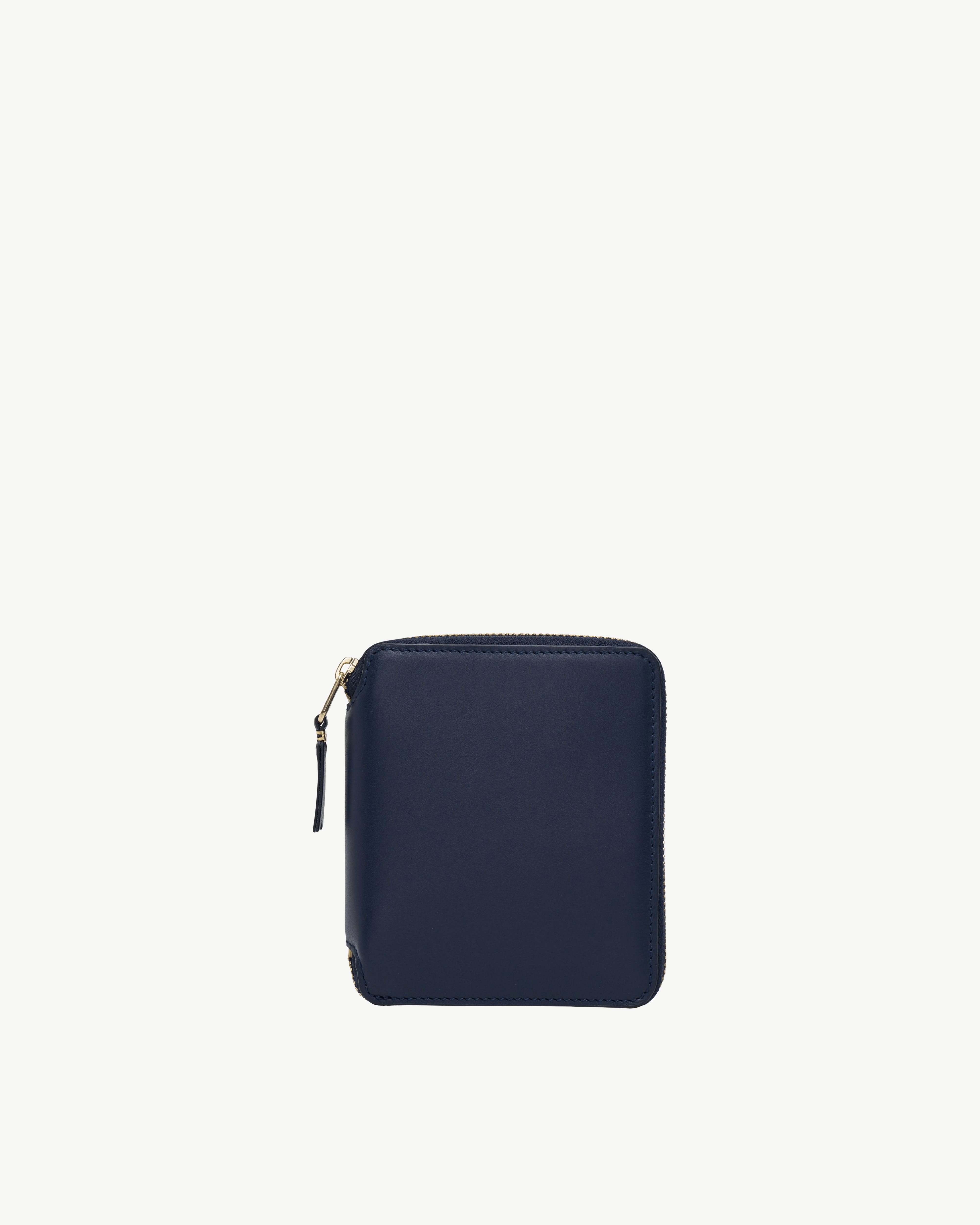 CDG Wallet - Classic Leather Full Zip Around Wallet - (Navy SA2100)