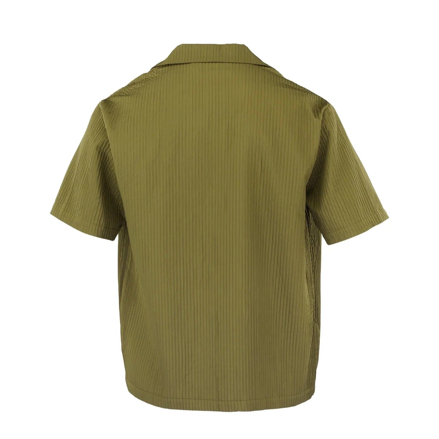 Presentedbyglobal Pleated Satin Shirt - Khaki