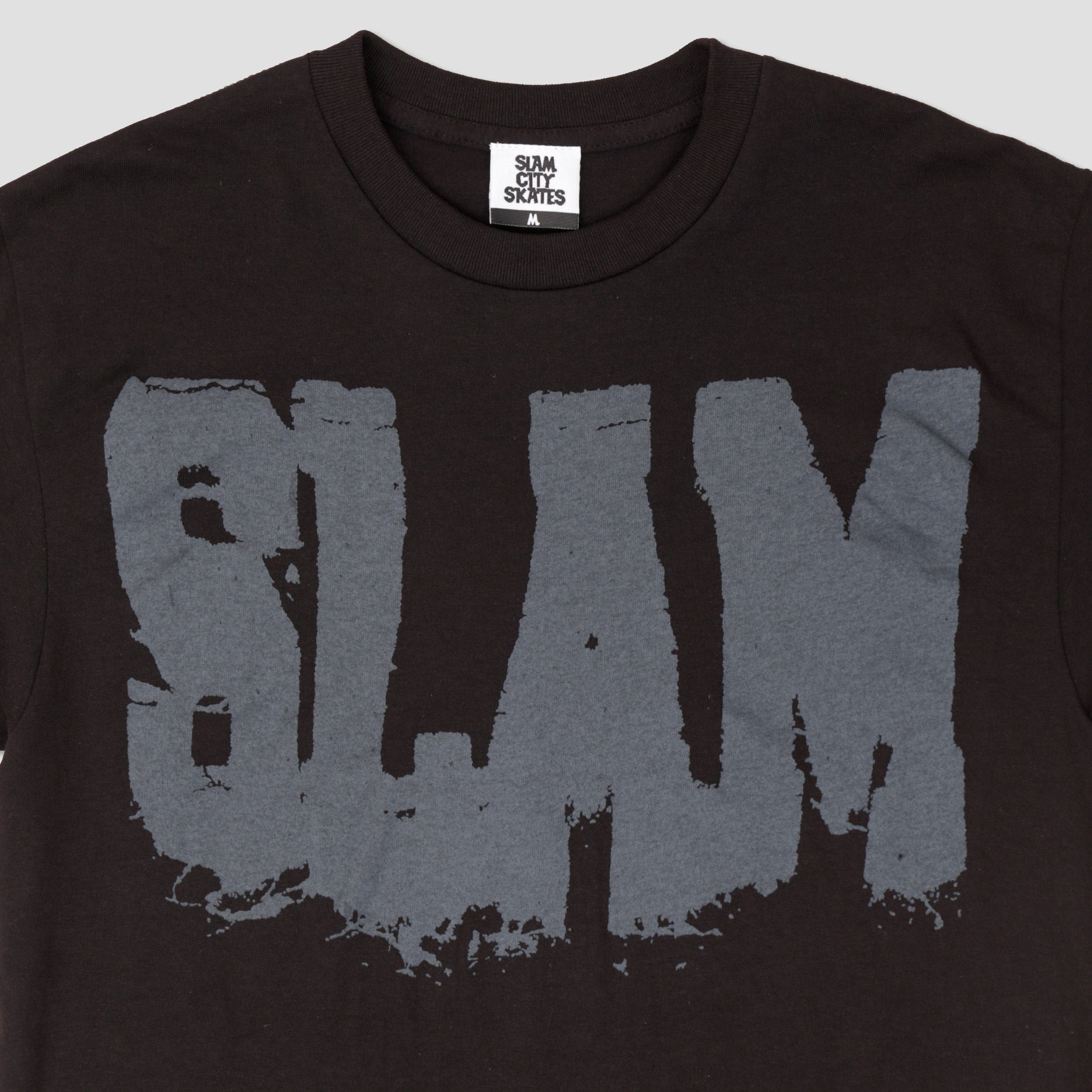 Slam City Skates College T - Shirt Black / Black