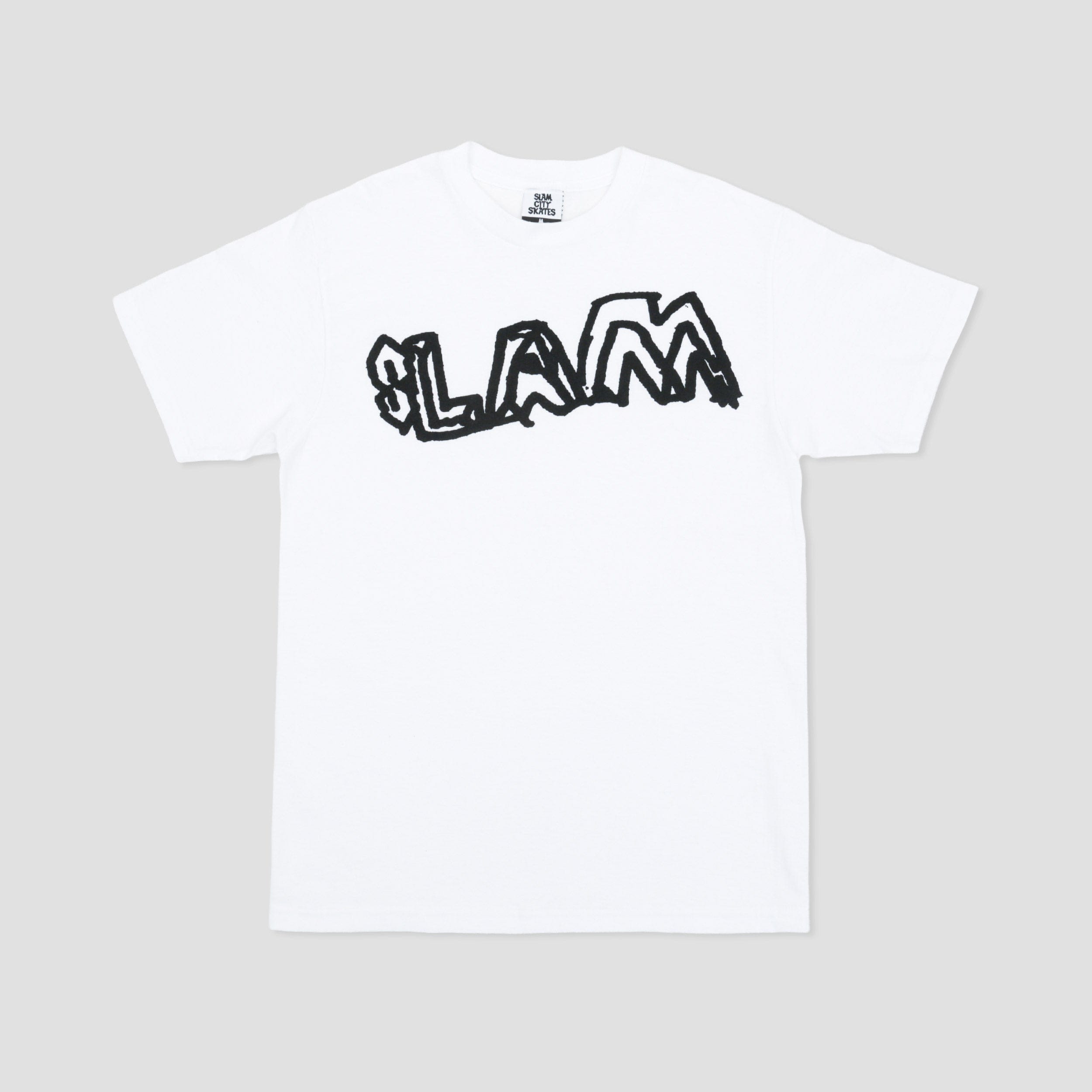 WHITE* Slam City Skates Young Team T - Shirt White / Black