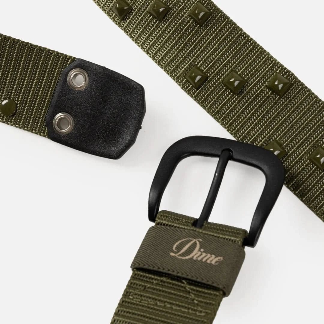 Dime MTL Studded Belt – Army Green