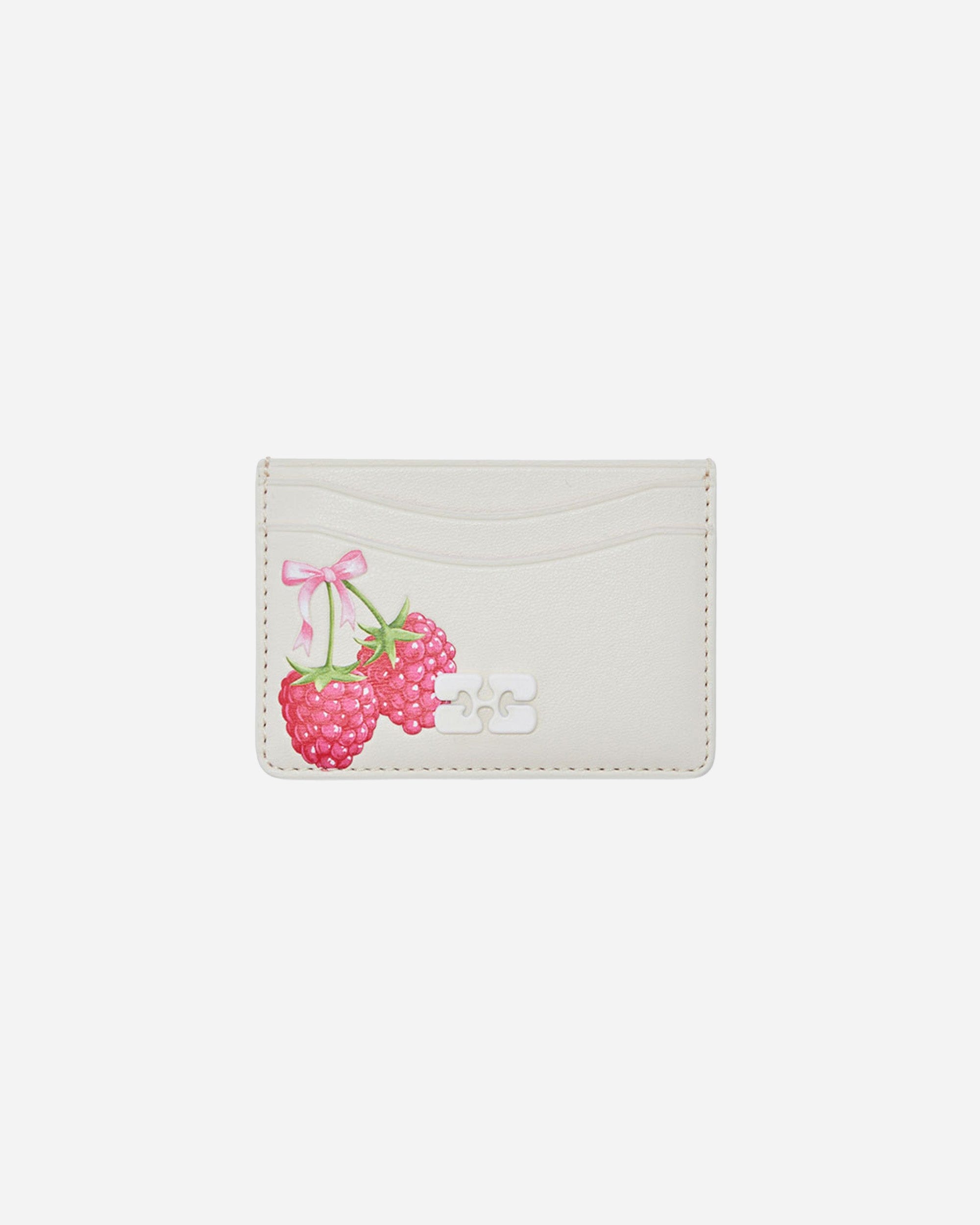 GANNI A/S Bou Card Holder With Flap Raspberry Print