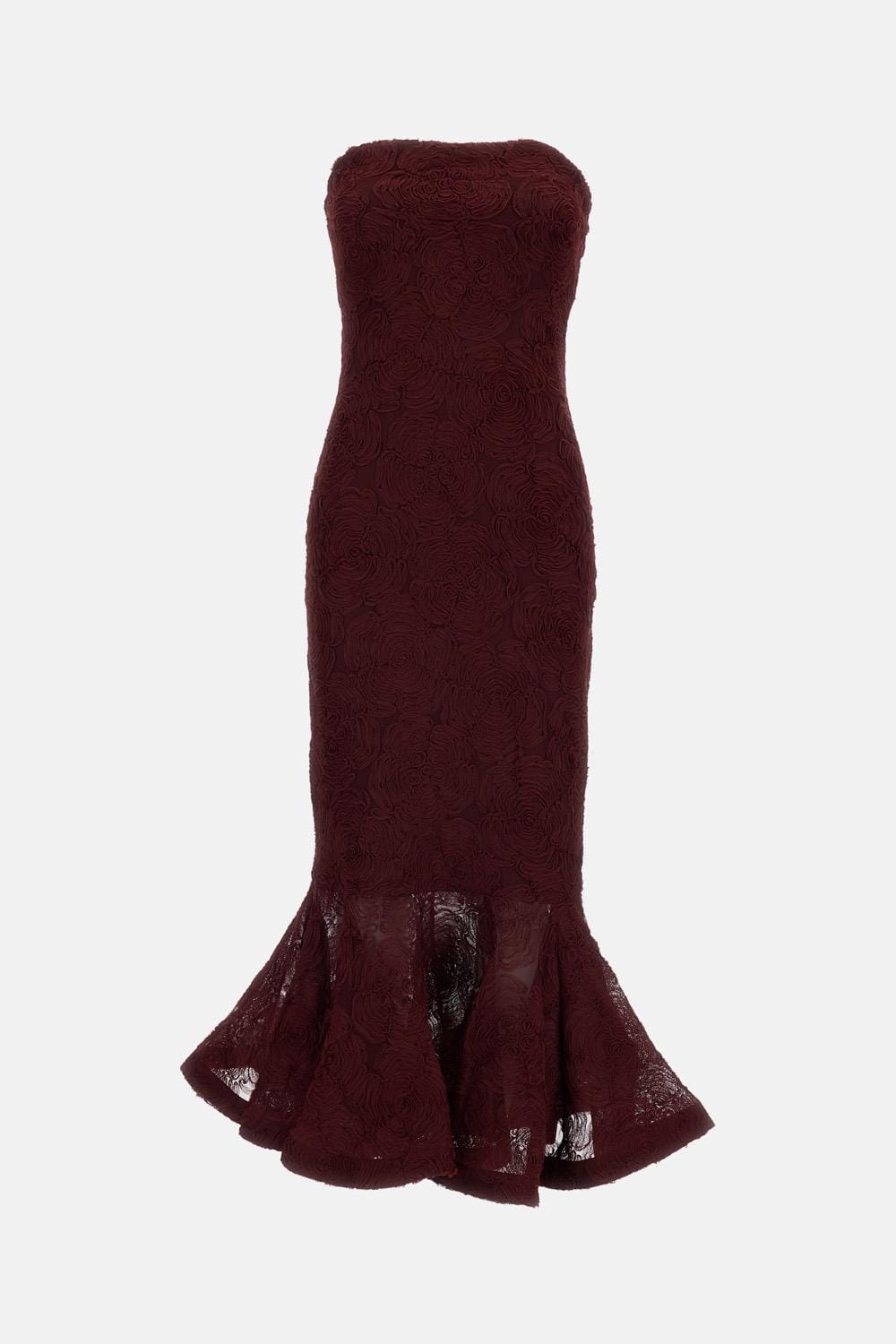 Rotate ABITO LUNGO FLOWER MESH FLOUNCE