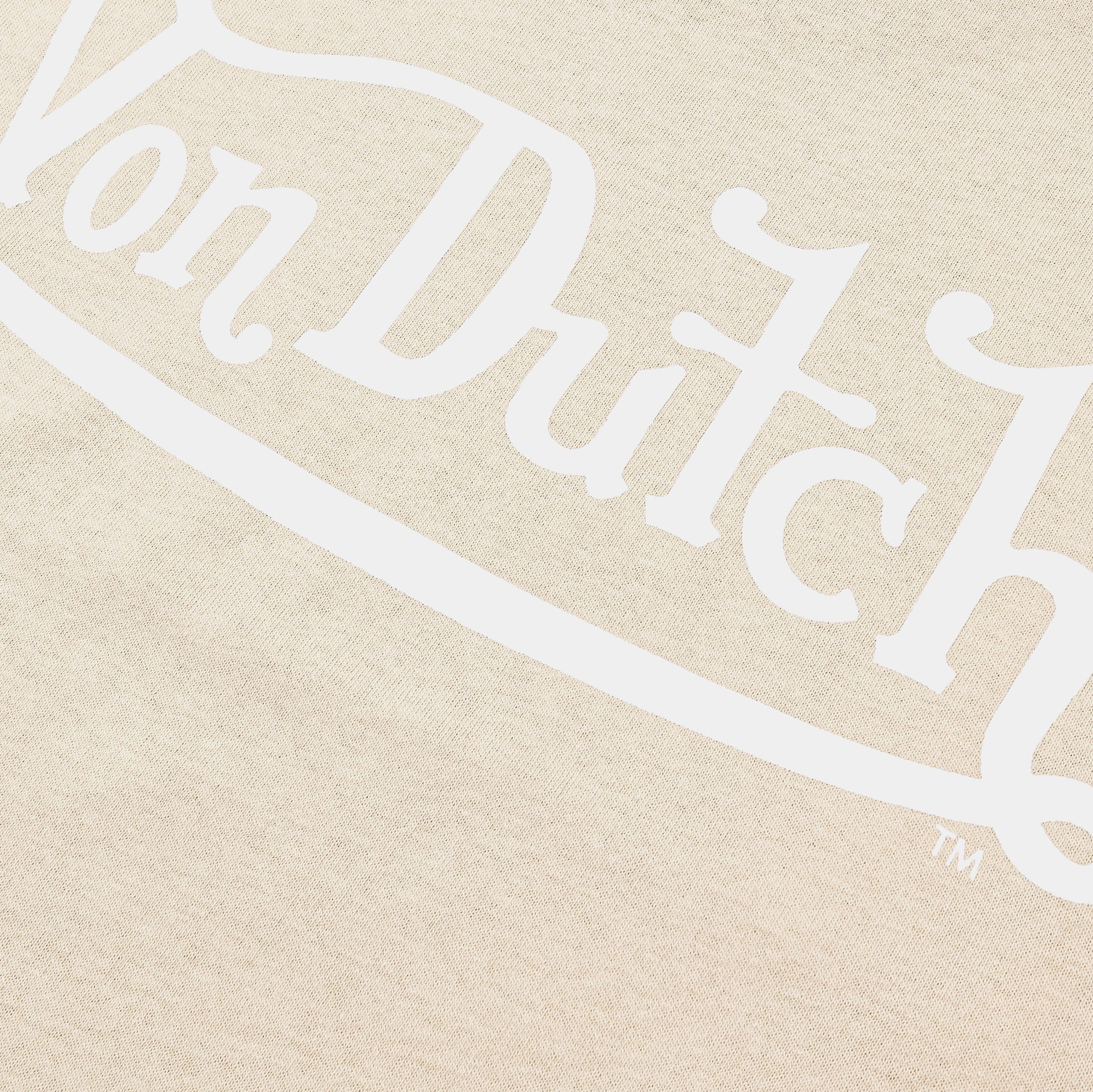 VON DUTCH Logo Mens Short Sleeve Shirt (Beige/White)