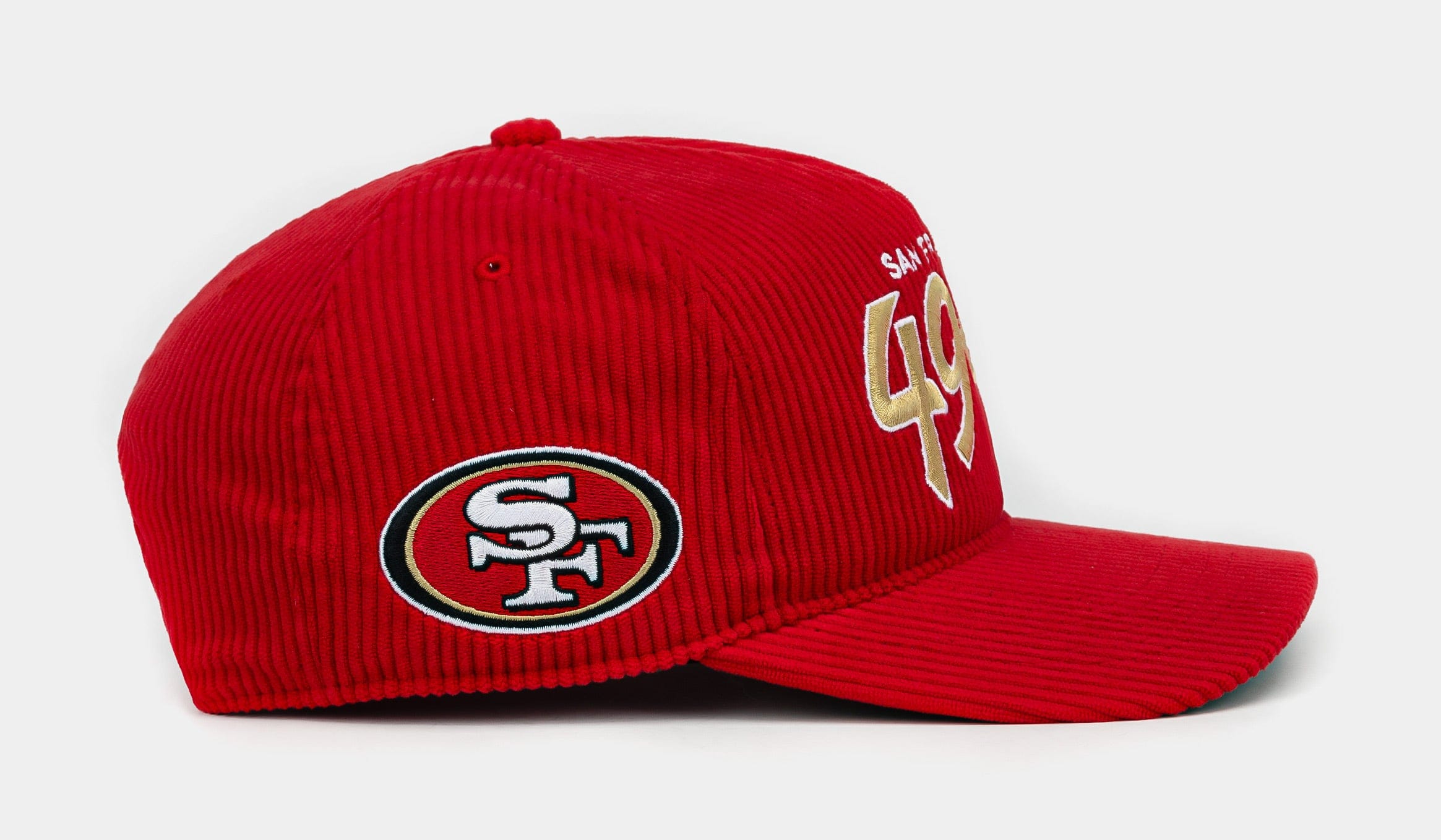 47 BRAND San Francisco 49ers Corduroy Snapback Mens Hat (Red/White)