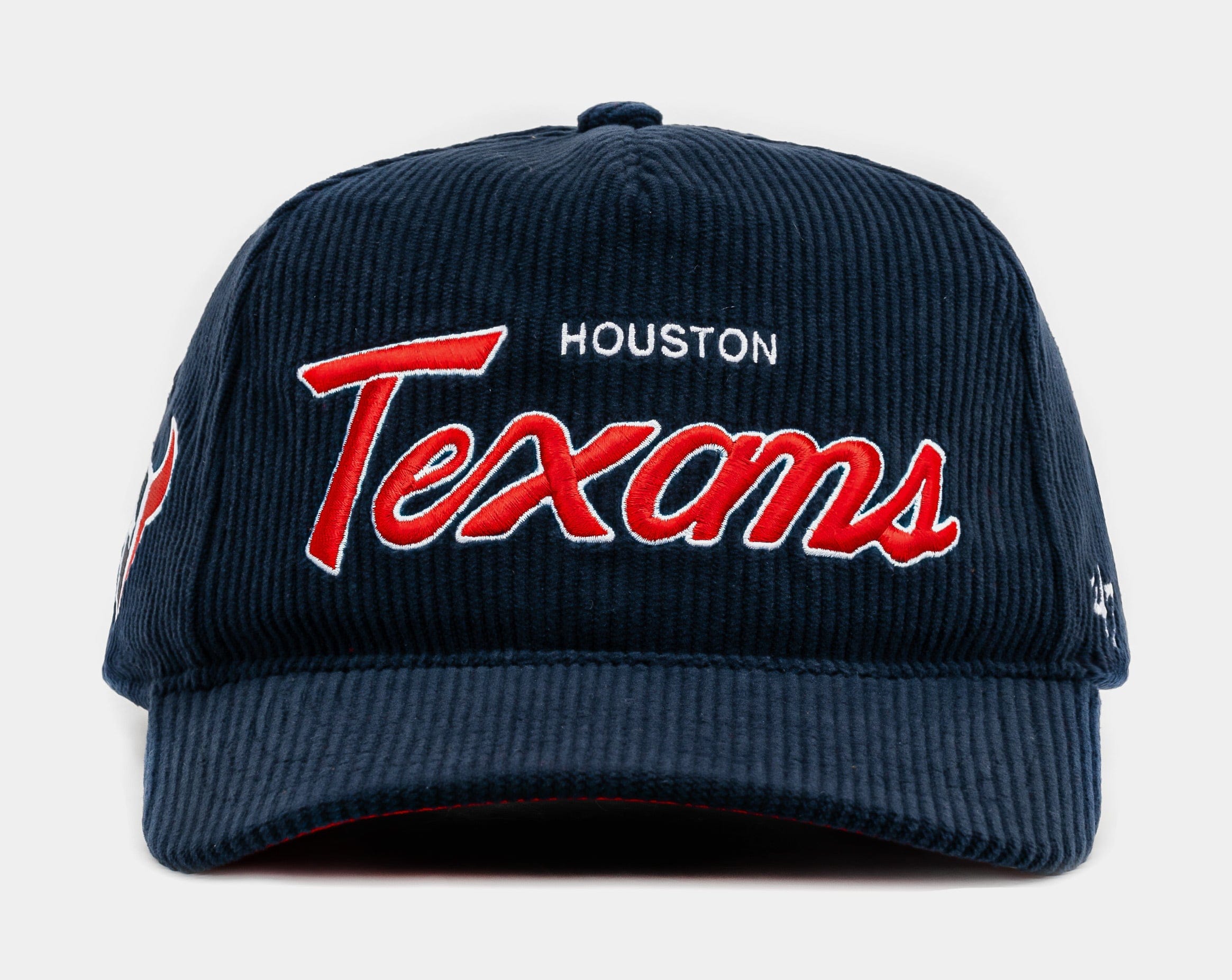 47 BRAND Houston Texans Corduroy Snapback Mens Hat (Navy/Red)
