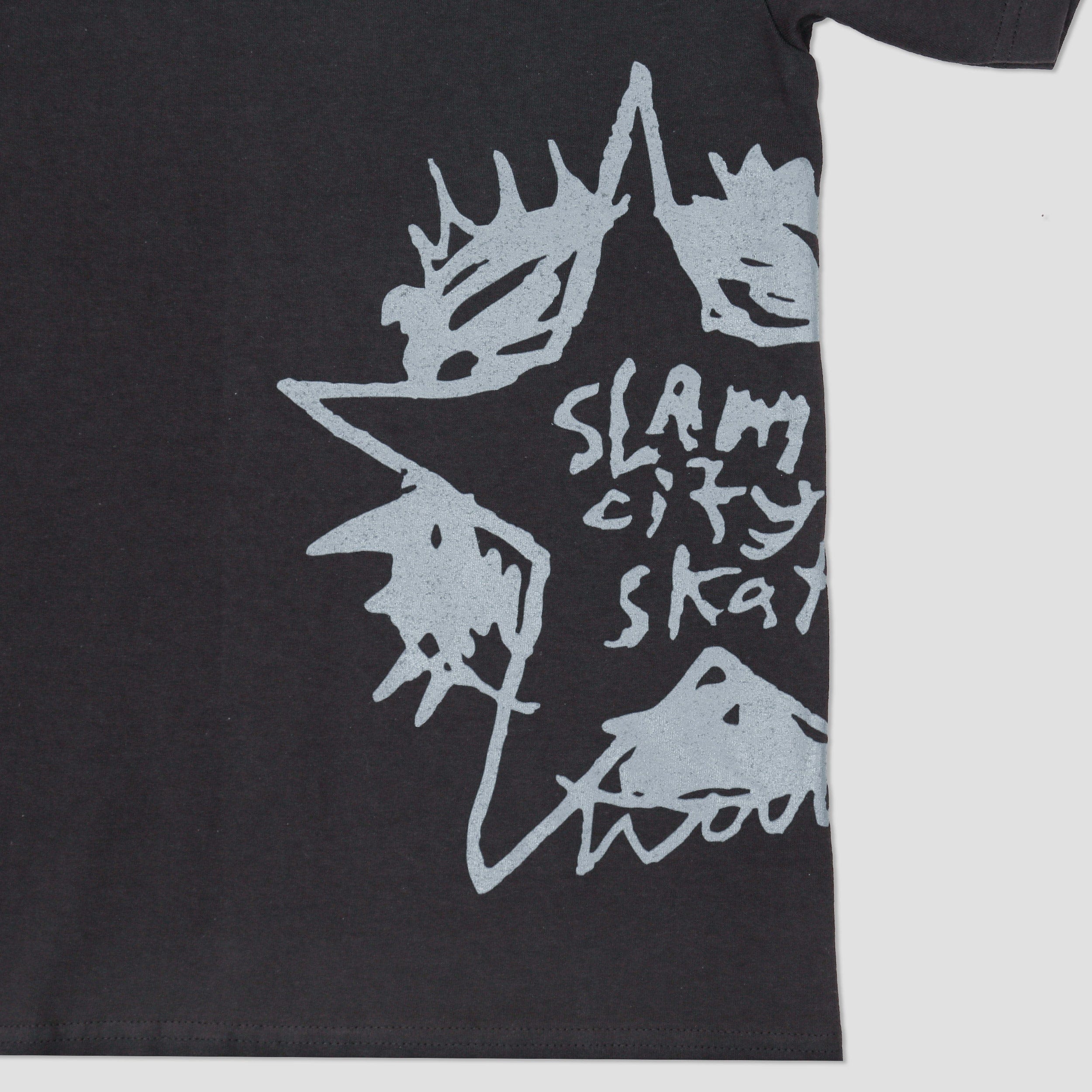 Slam City Skates Swank Star T - Shirt Black / Grey