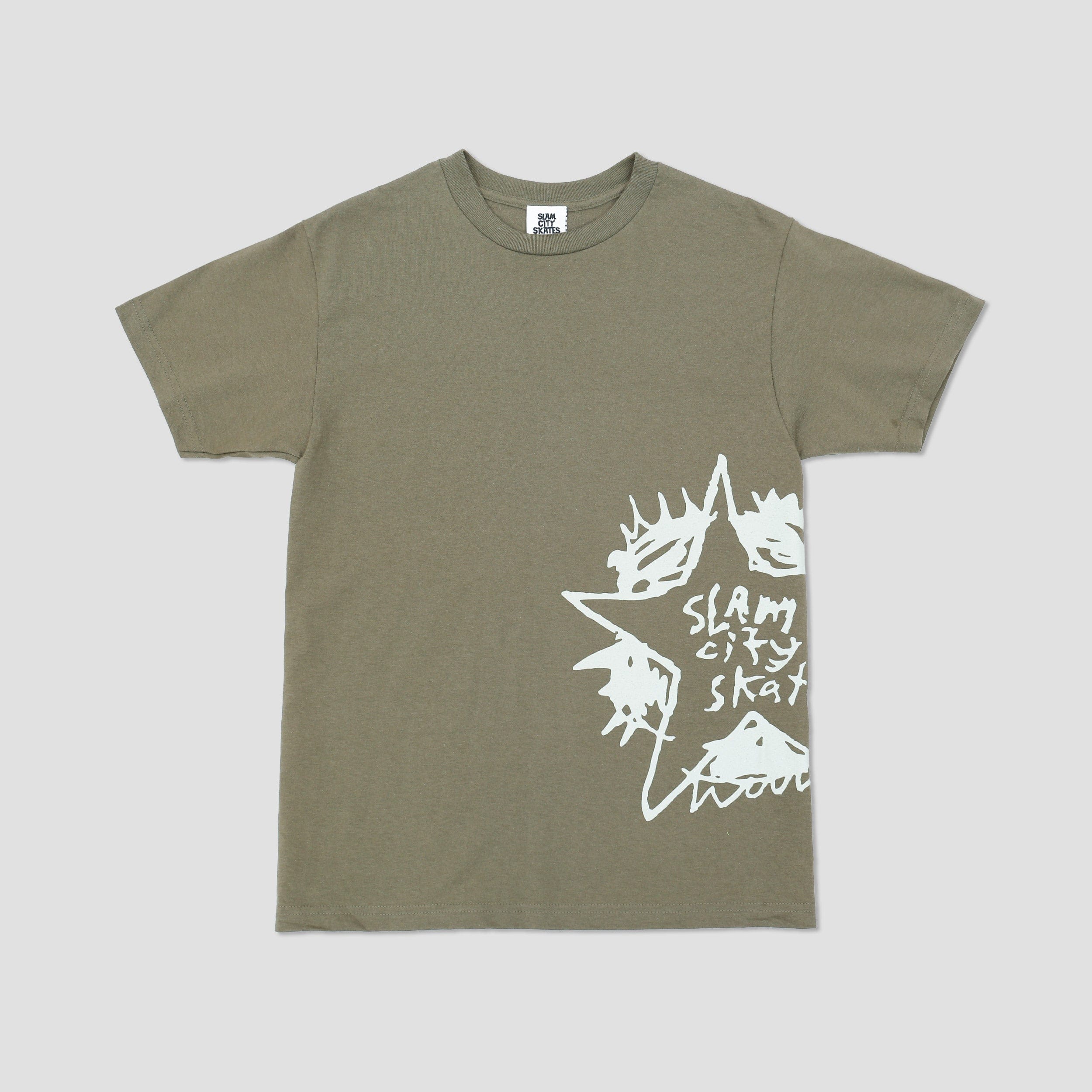 MILITARY Slam City Skates Swank Star T - Shirt Military Green / Green