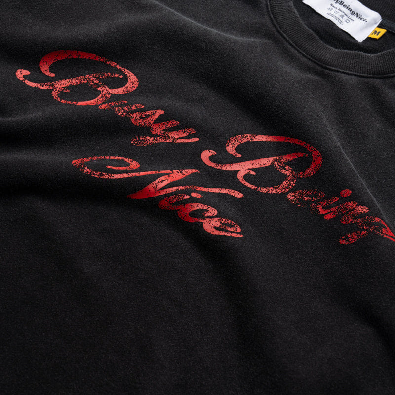 Politics Busy Being Nice Thermal Layered T-Shirt - Black