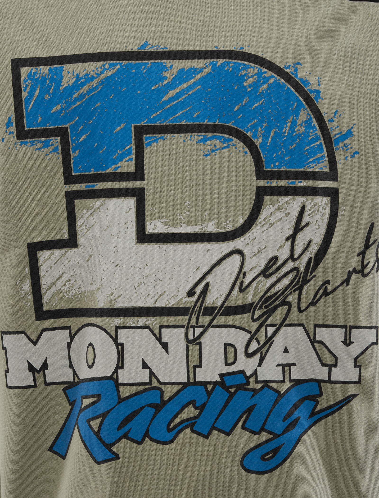DIET Starts Monday RACING YOKE T-Shirt