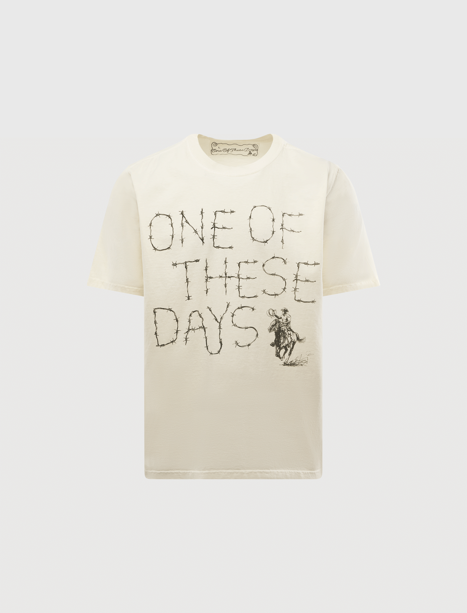 ONE of THESE DAYS BARBED T - SHIRT