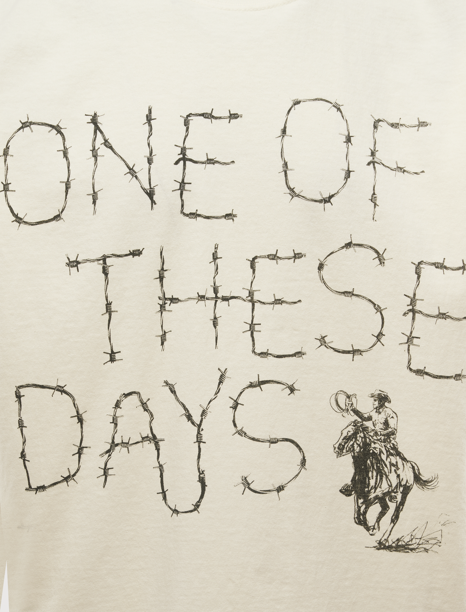ONE of THESE DAYS BARBED T - SHIRT