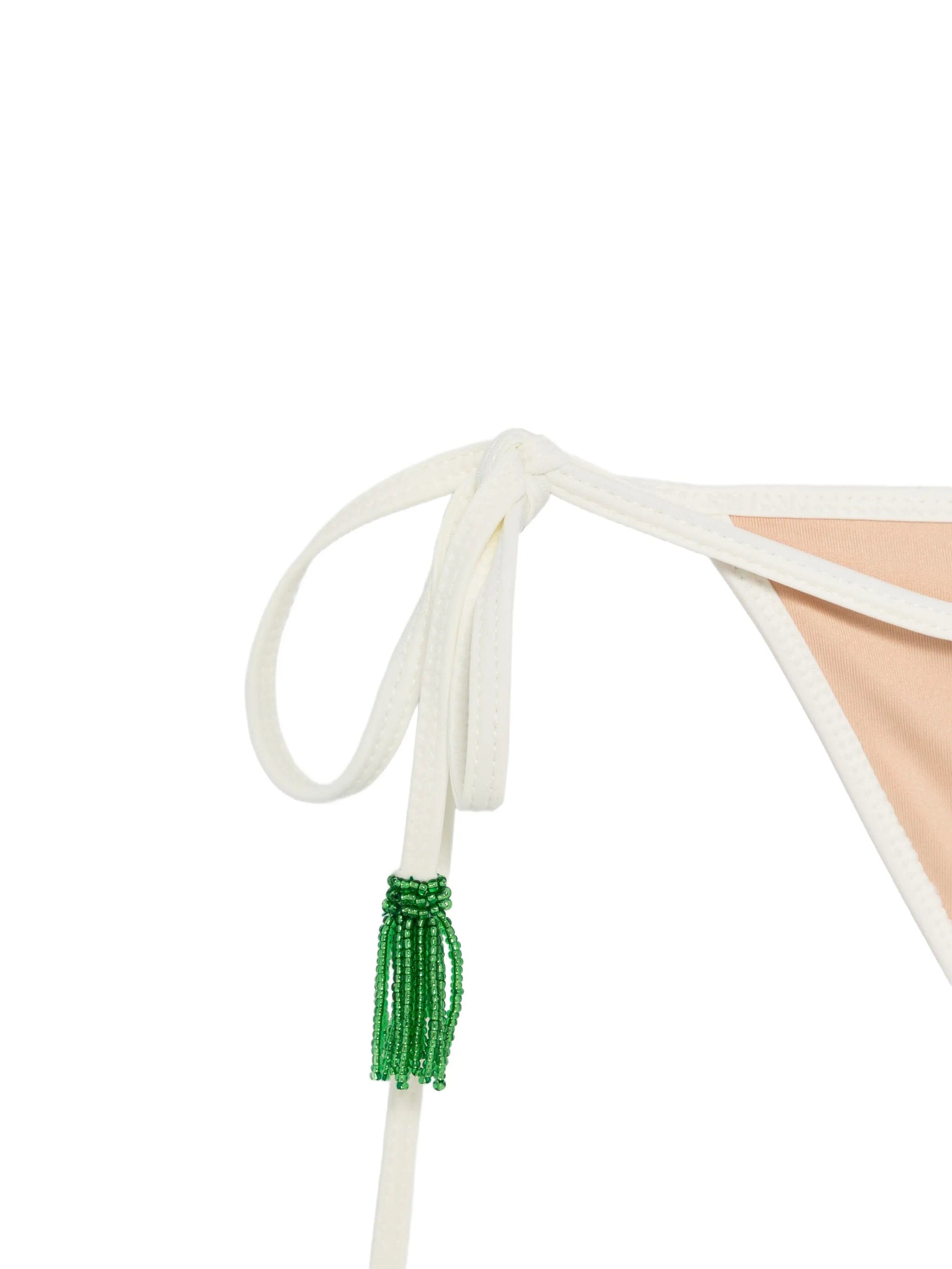 Leslie Amon Watermelon Slice beaded - tassel bikini bottoms