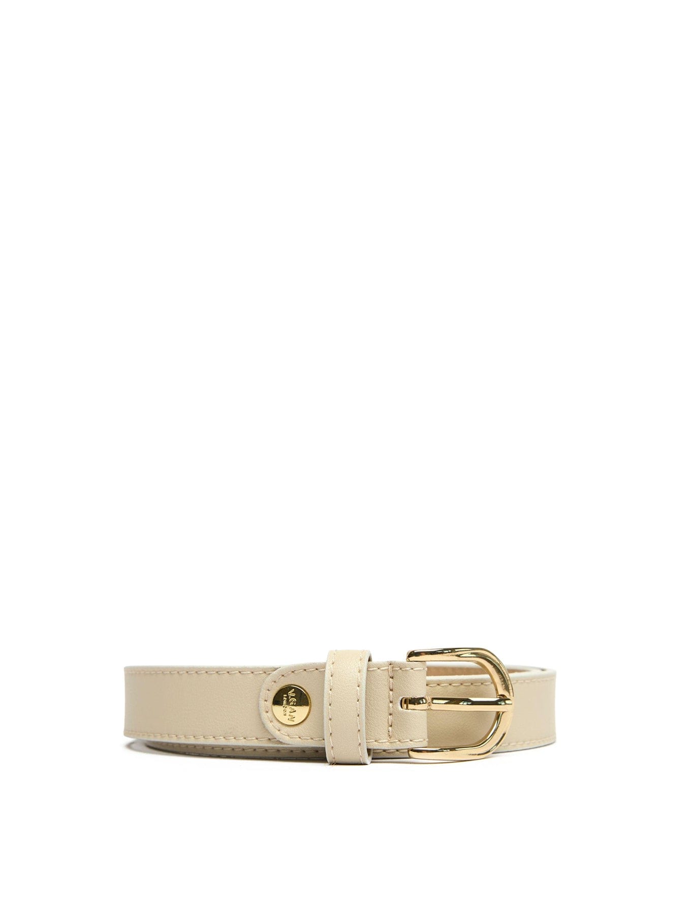 V.gan Vegan Stud 2.5 cm Belt White