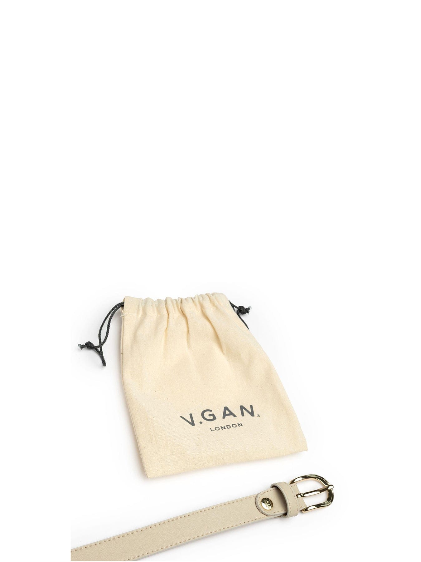 V.gan Vegan Stud 2.5 cm Belt White