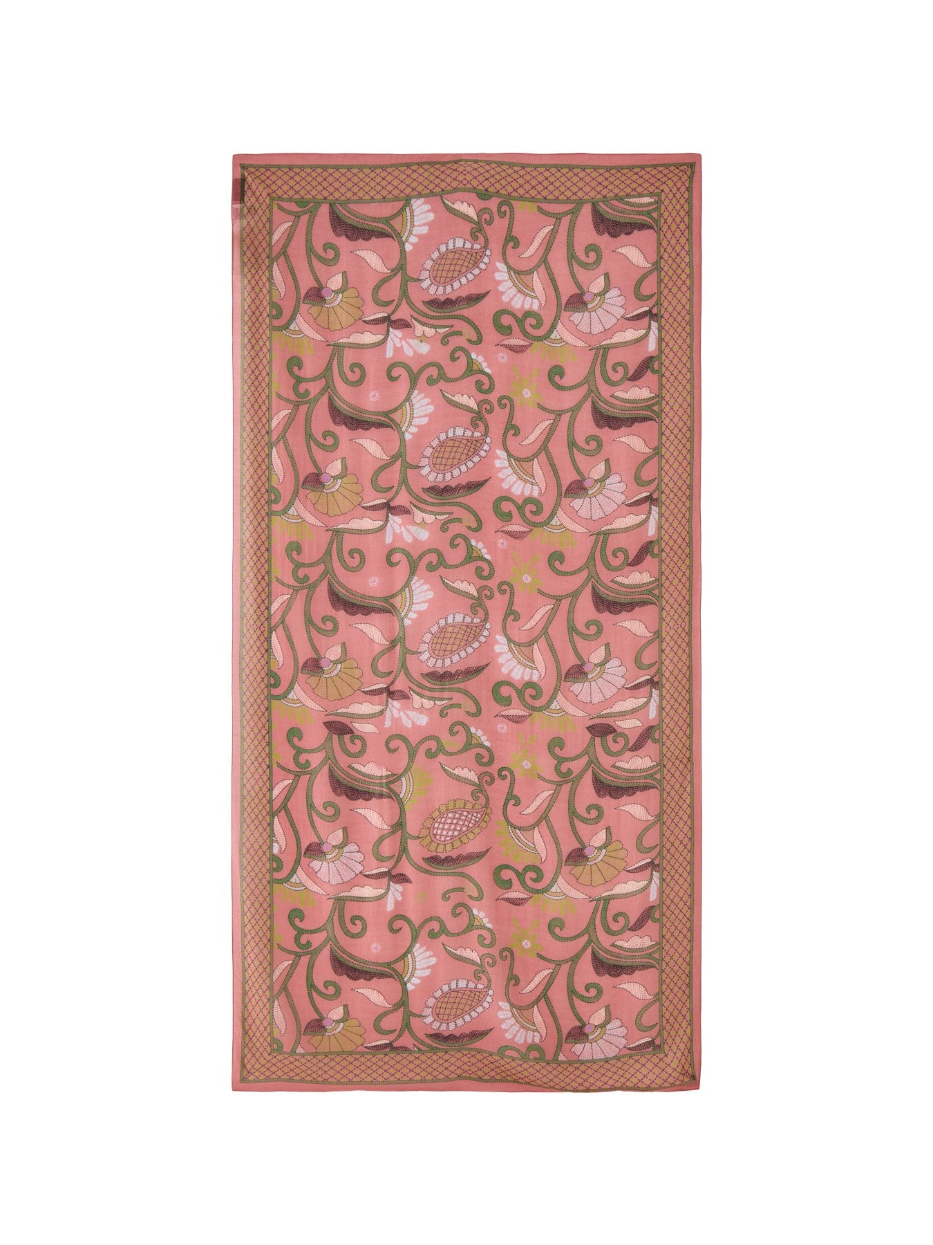 One Hundred Stars Giant Kantha Dusk Scarf Pink