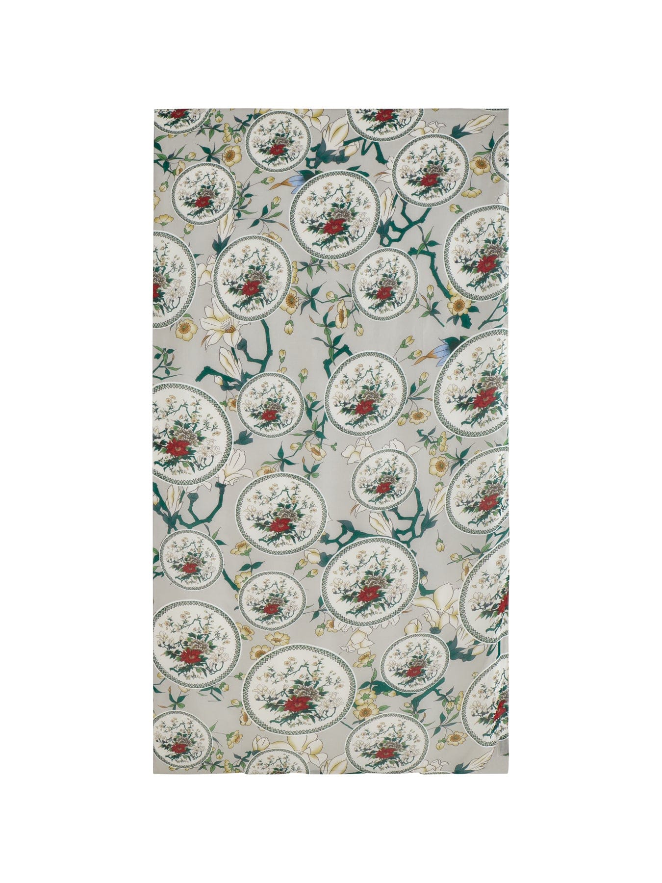 One Hundred Stars Magnolia Plates Print Scarf Beige