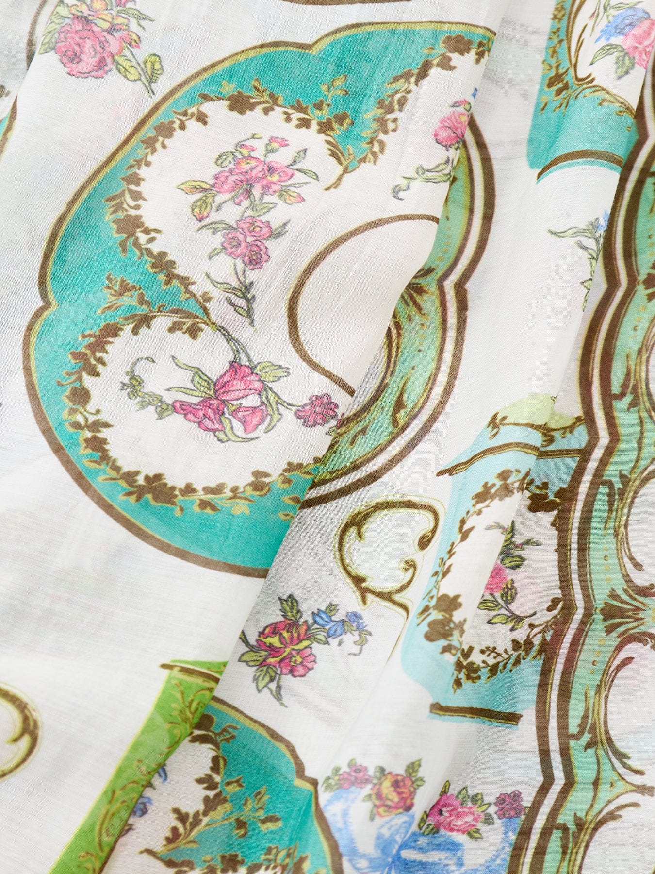 One Hundred Stars Afternoon Tea Scarf Green