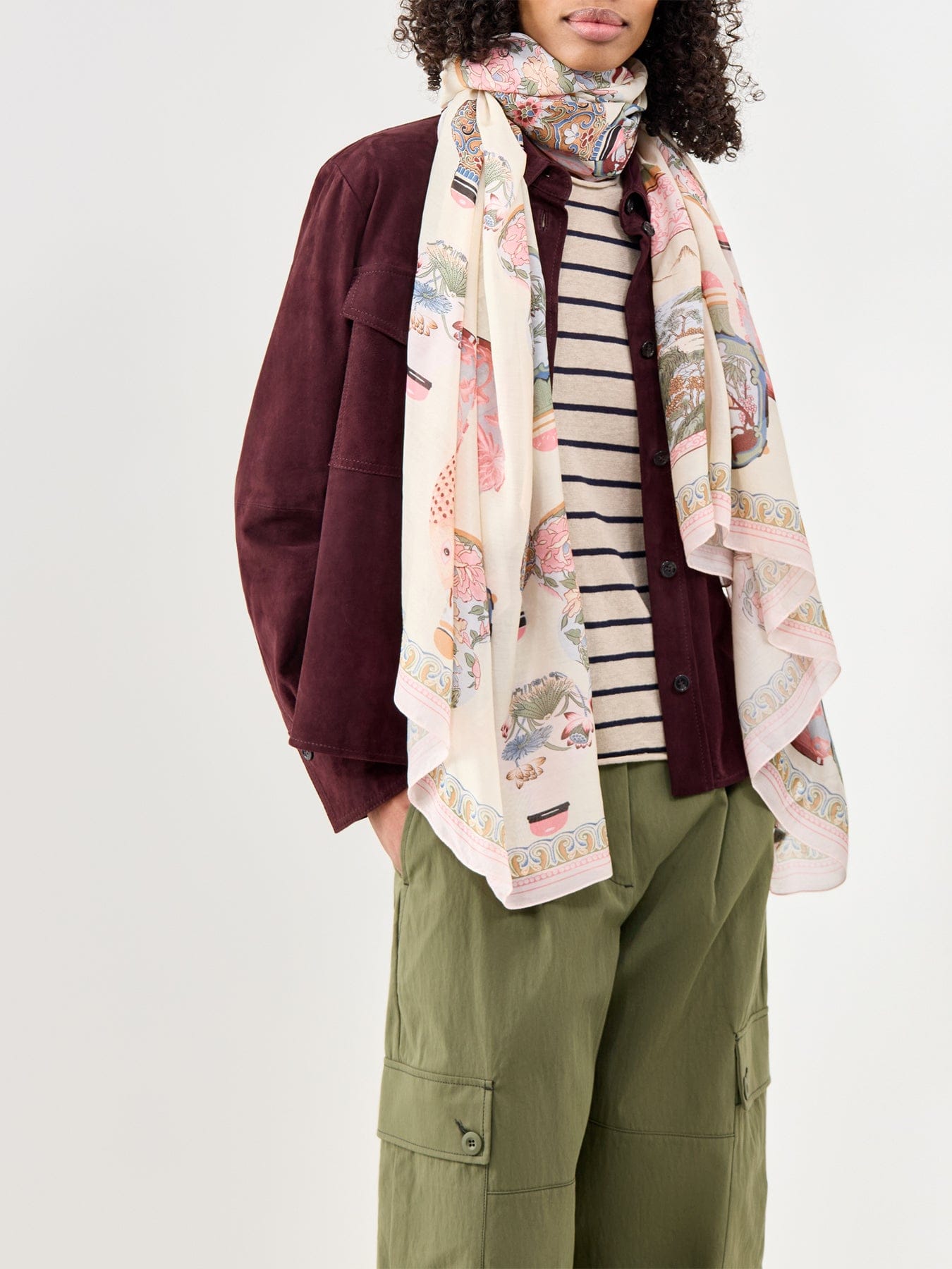 One Hundred Stars Printed Scarf Pink
