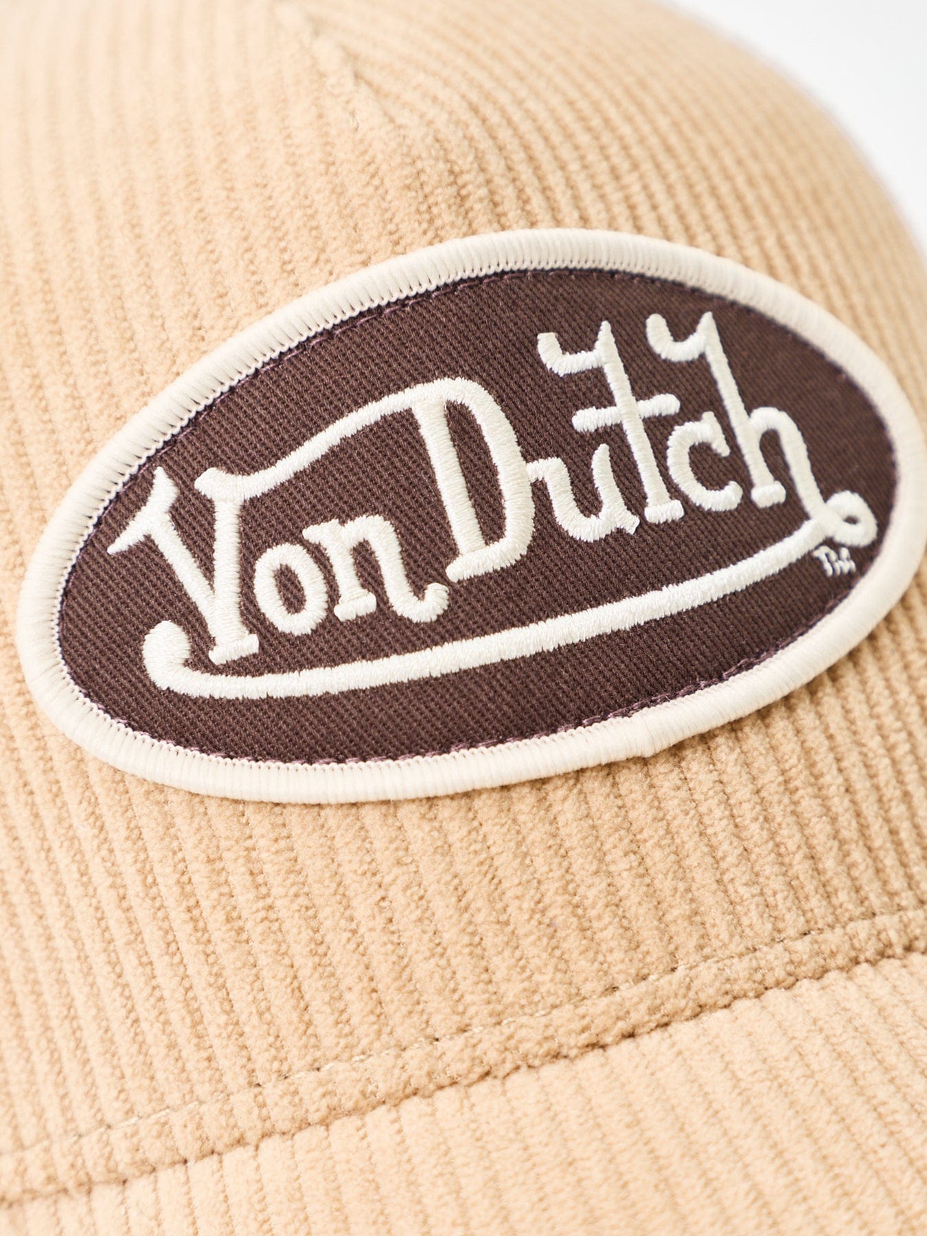 Von Dutch Corduroy Trucker Cap Khaki