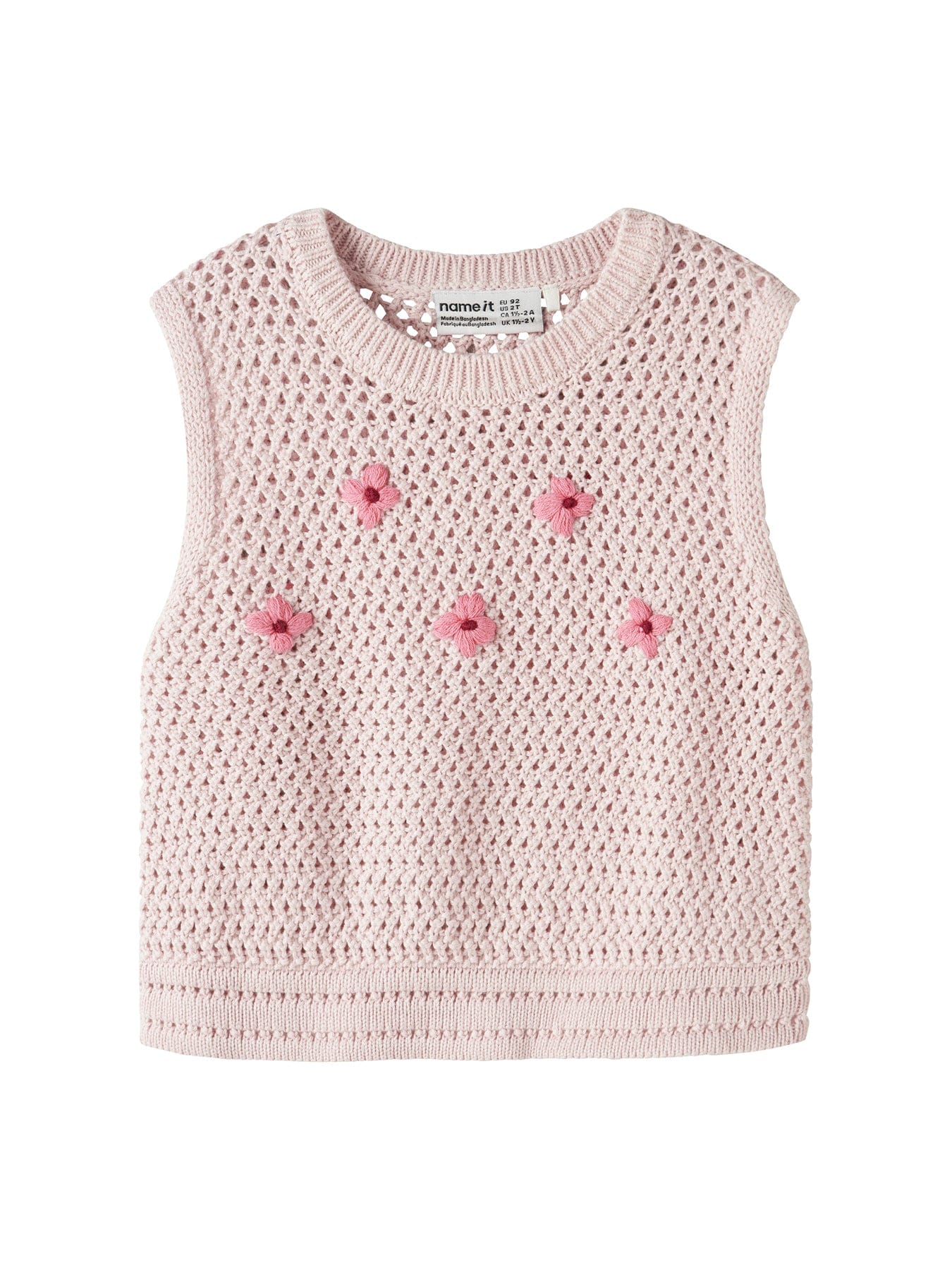 Name It Mini Kids' Knit Vest Pink
