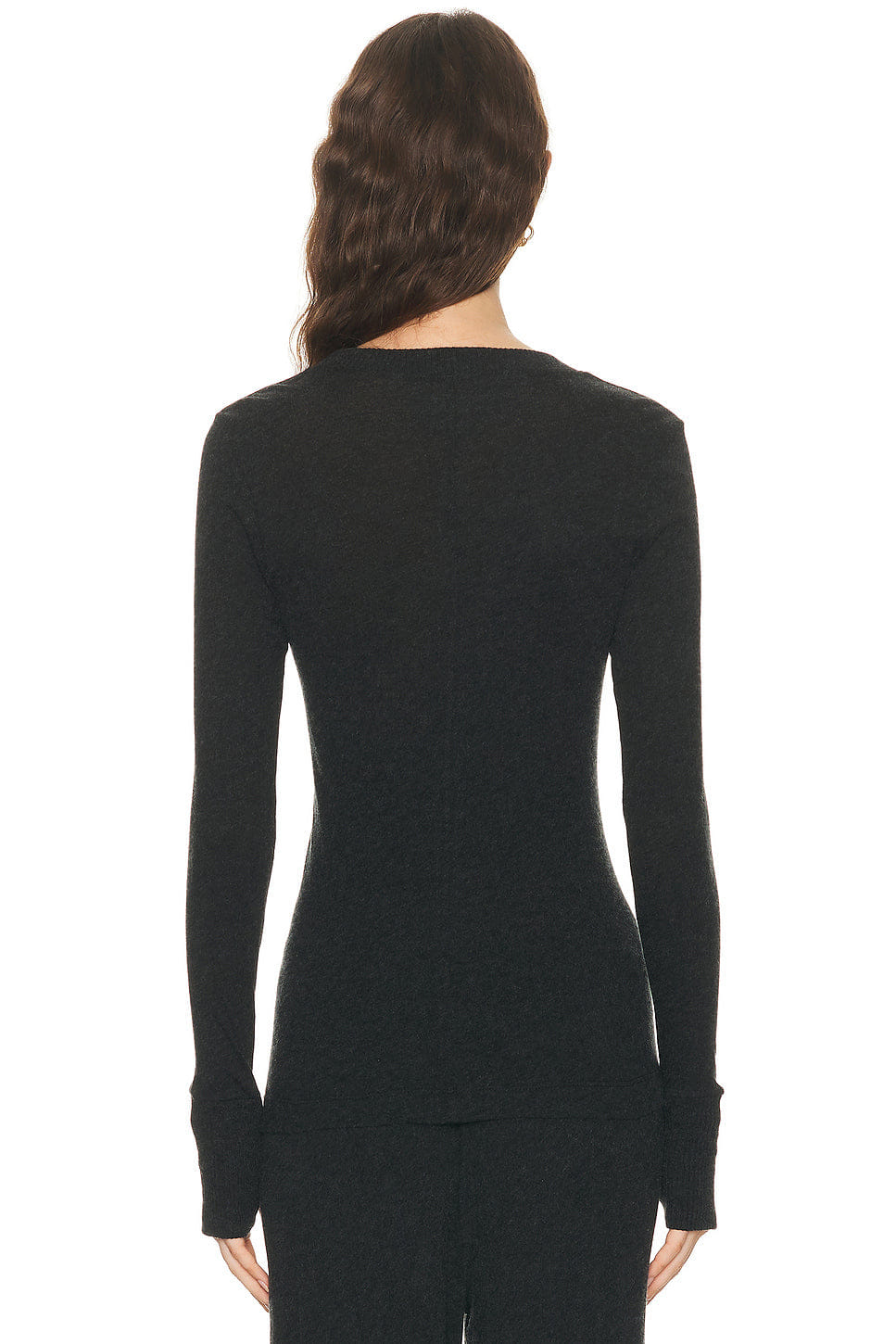 Enza Costa Cashmere Easy Cuffed Crewneck Sweater