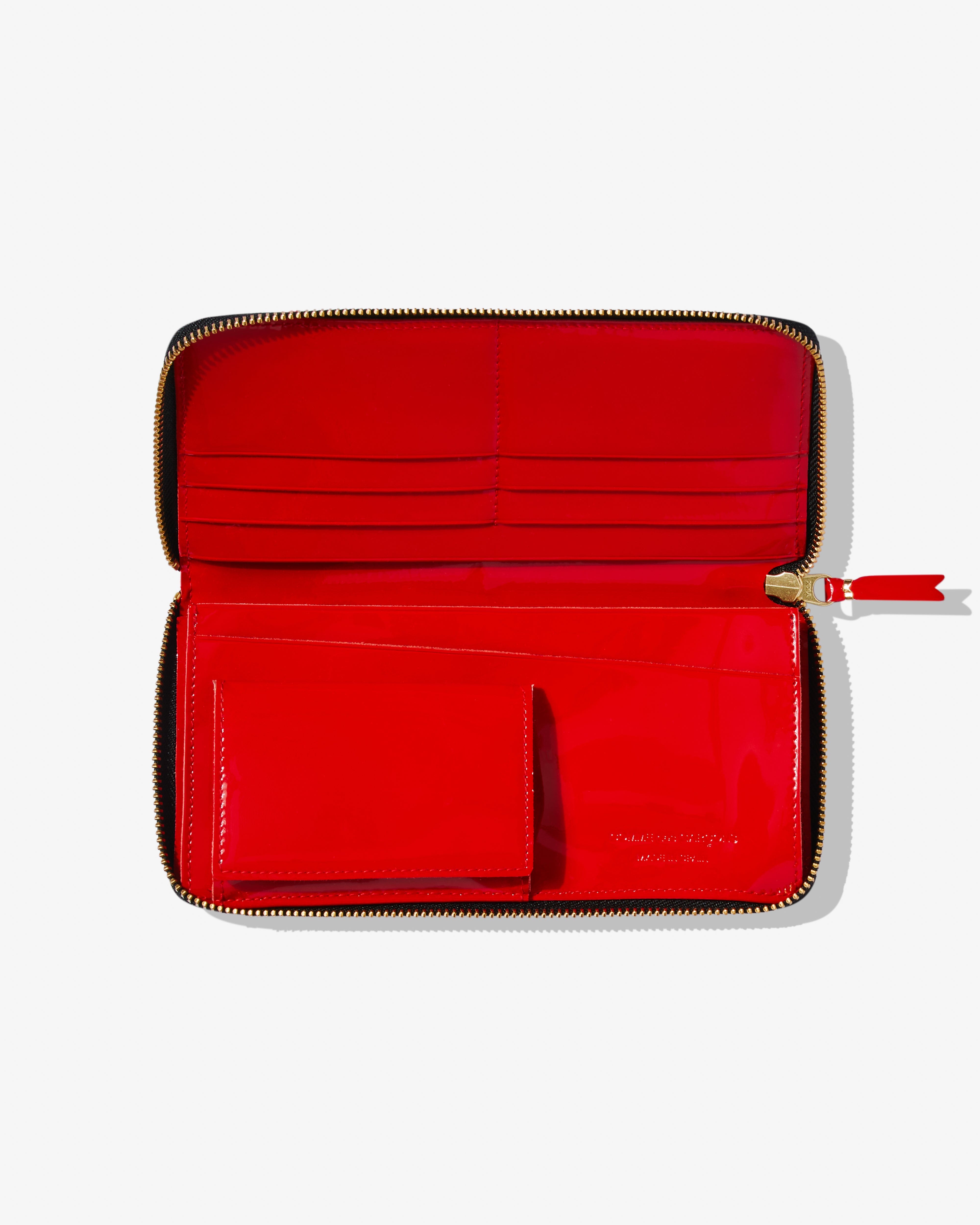 Cdg Wallet - Reversed Hem Zip Around Wallet - (Red) SA0110RH