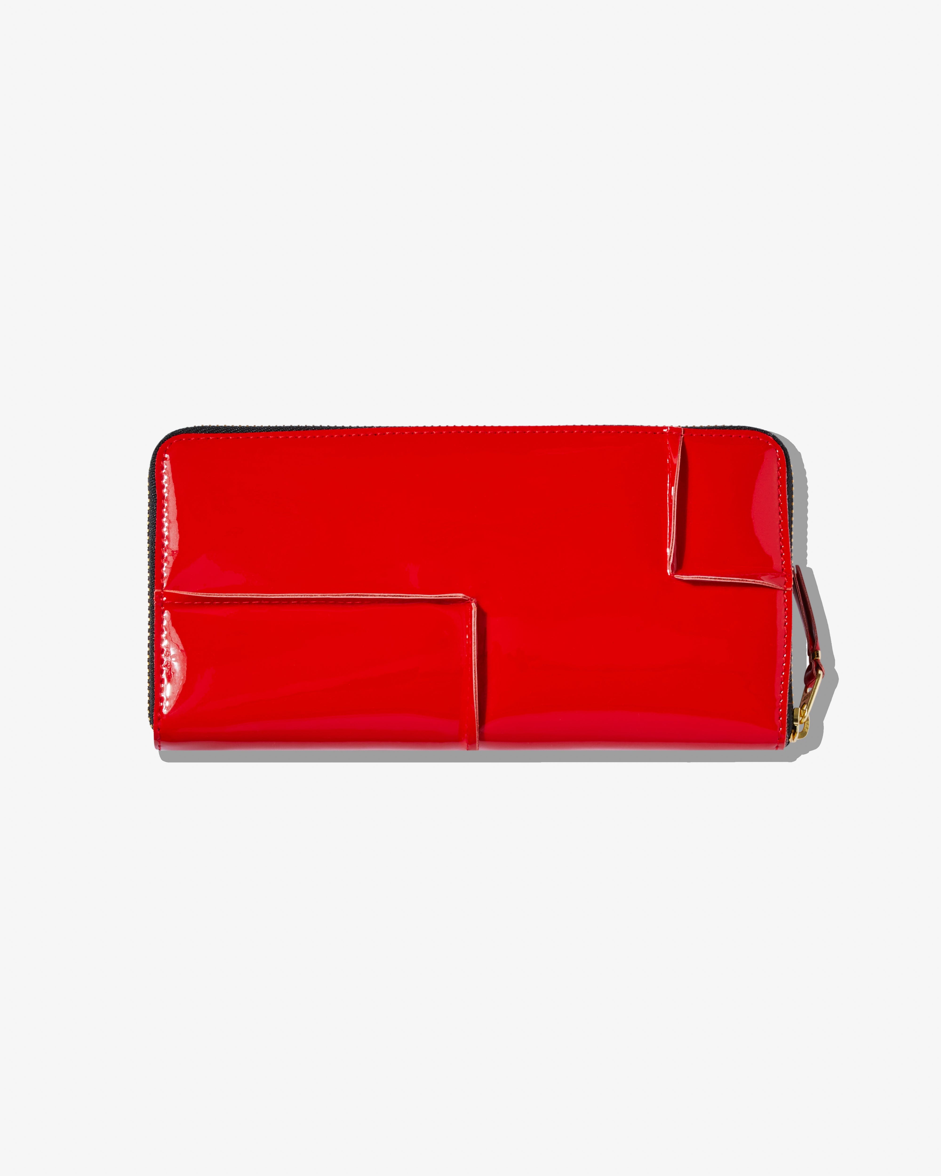 Cdg Wallet - Reversed Hem Zip Around Wallet - (Red) SA0110RH